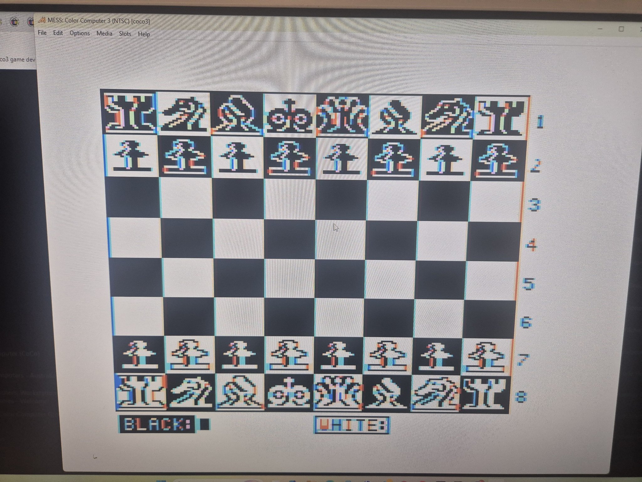 Writing a chess game in DOS programming