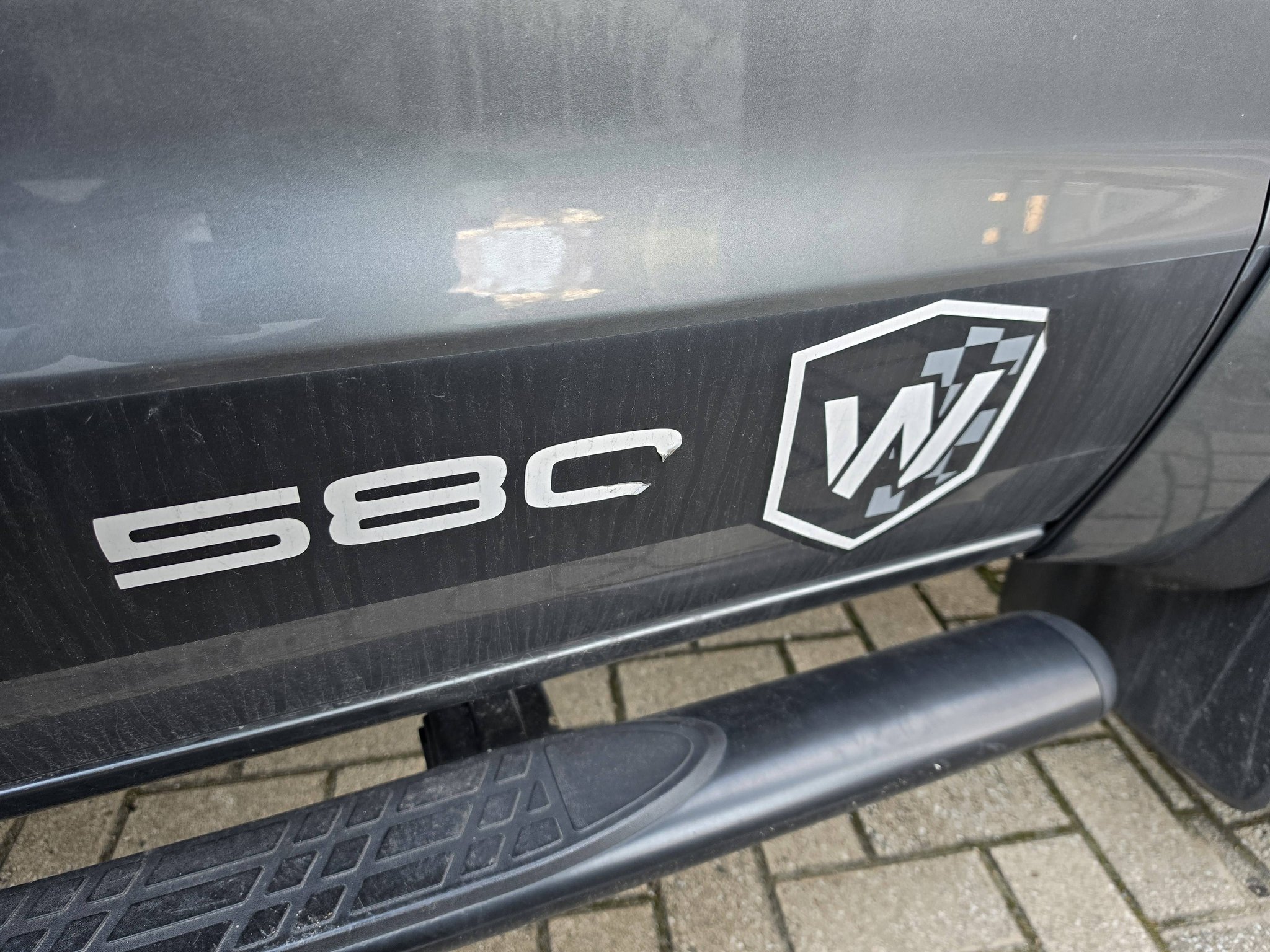 Black Inc 48/58 wheel decals overlay. From black to matte silver
