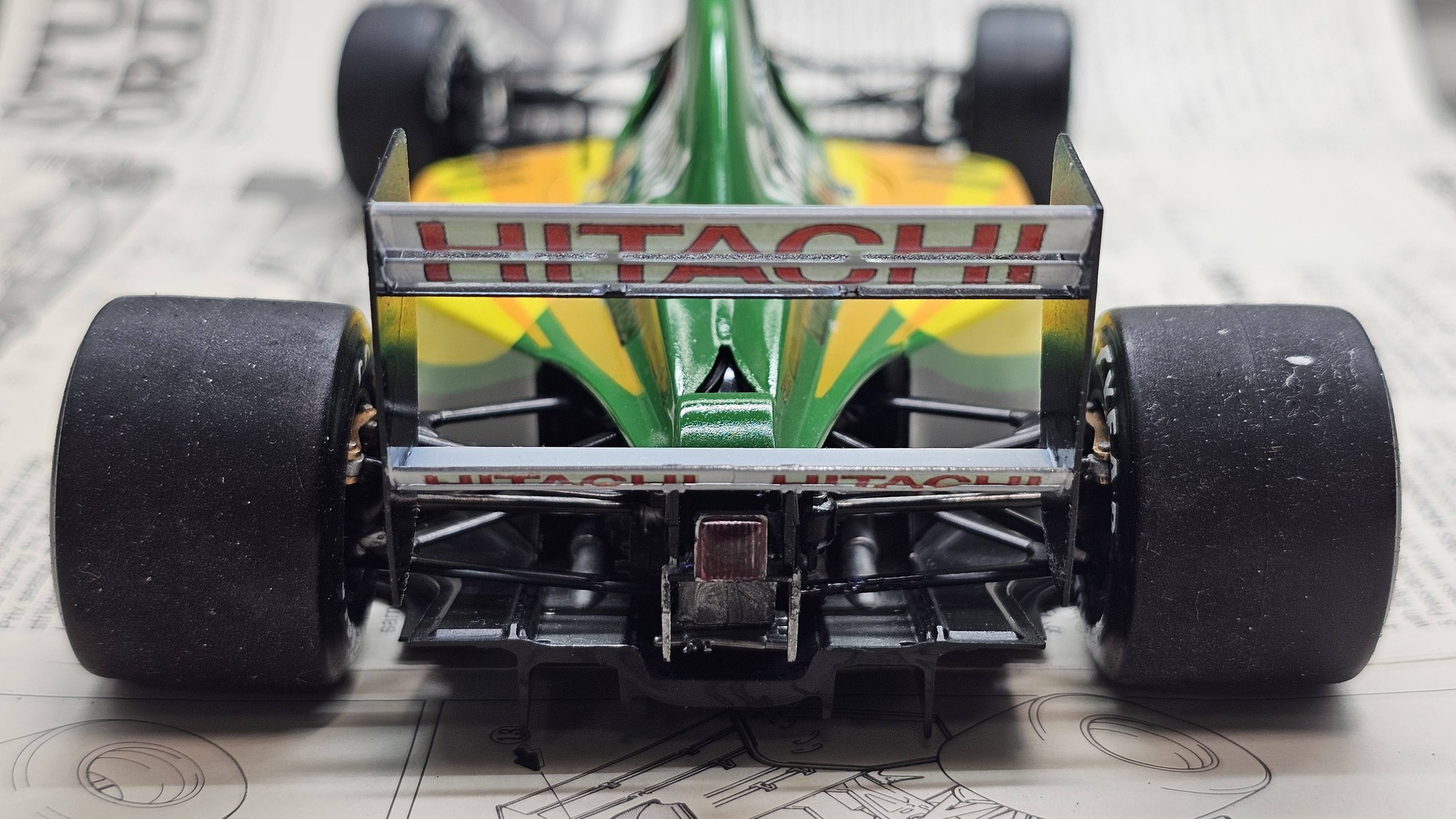 Tamiya 1/24 Lotus 107 Ford model kit restoration