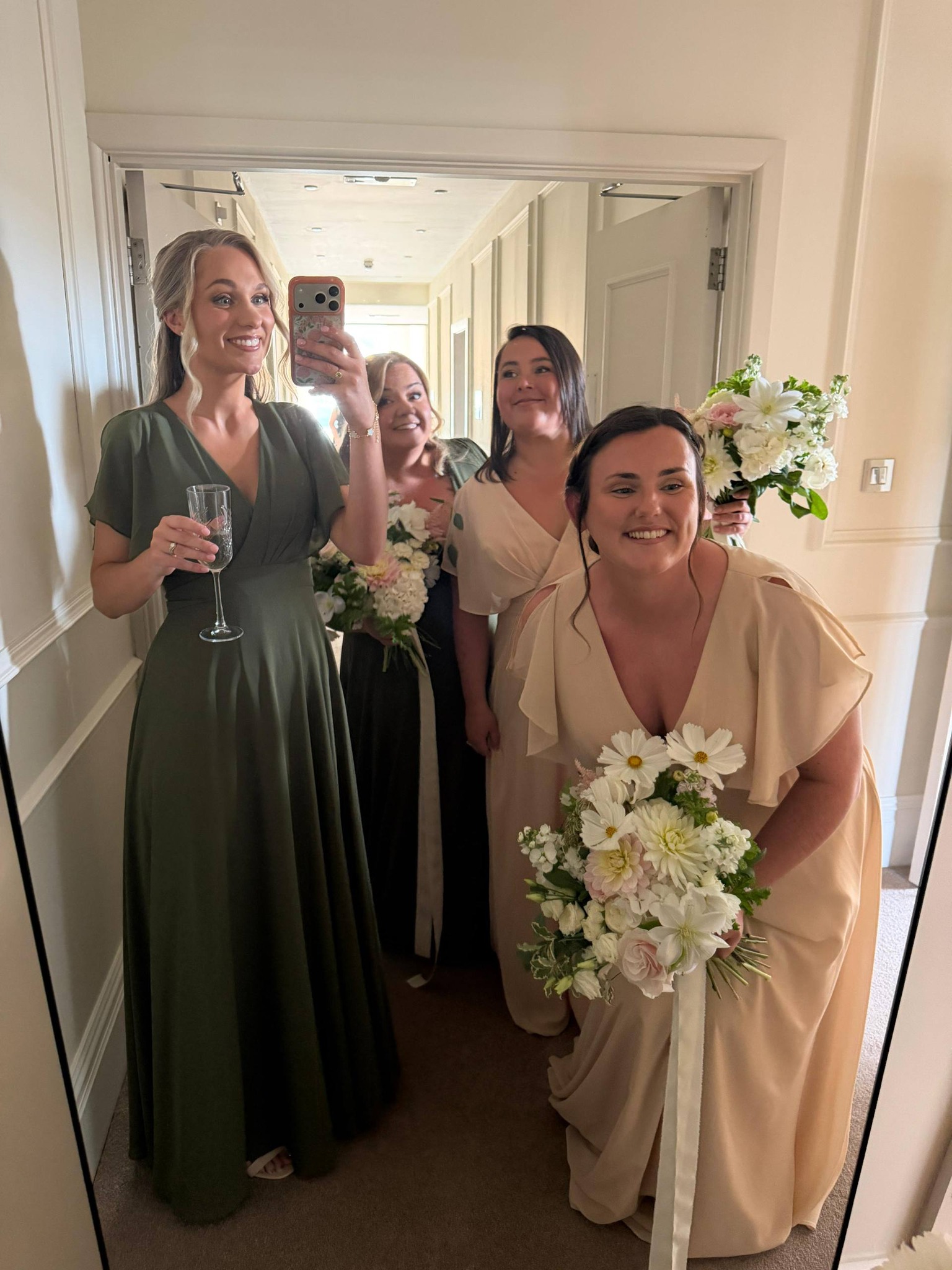 champagne and green bridesmaid dresses Gorgeous for Sale memorialsalegroup