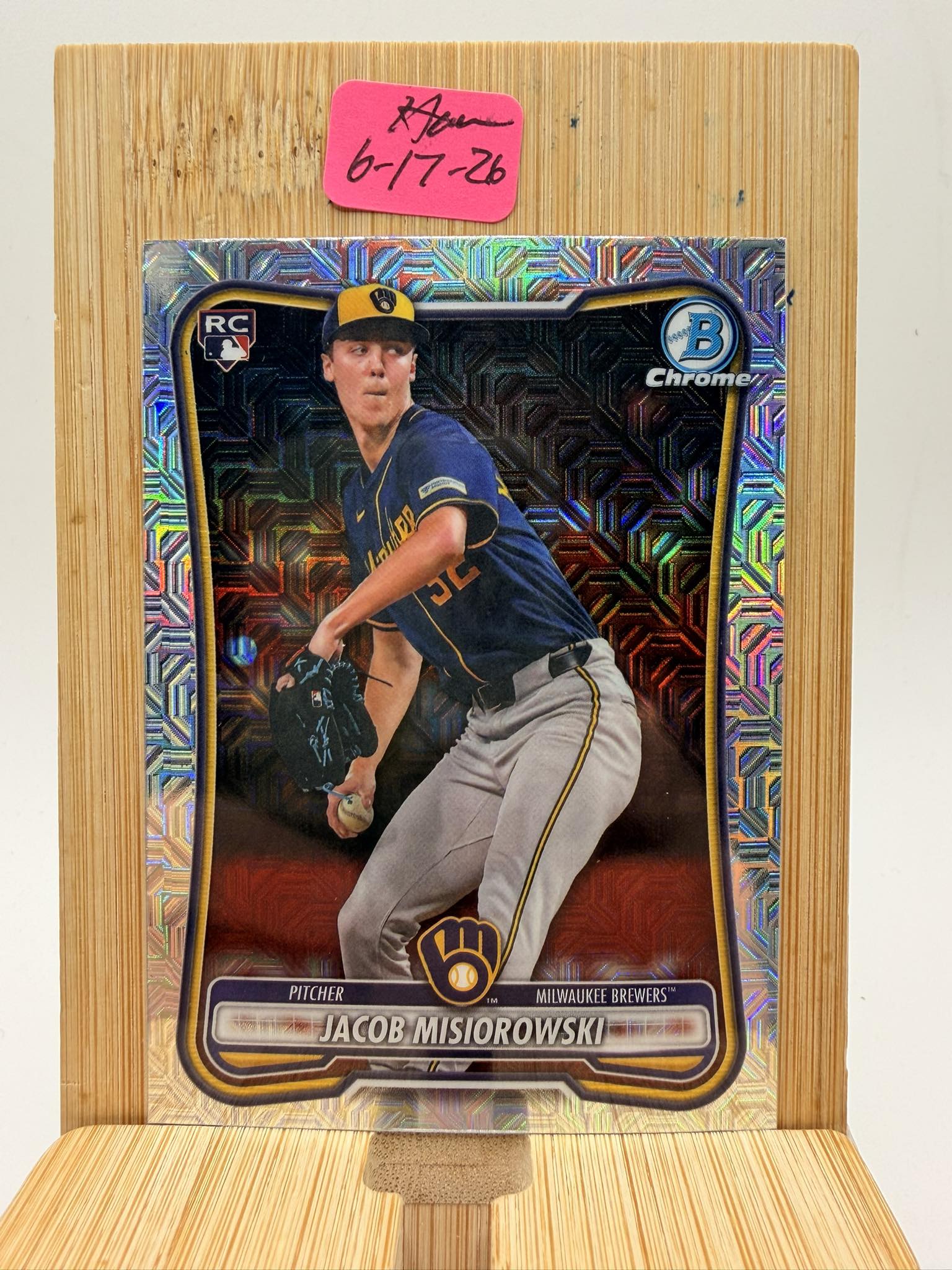 brewers pitcher jacob misiorowski pulled his own limited-edition baseball card 2023 Panini Prizm #108 Milwaukee Jacob Misiorowski buys baseball cards,