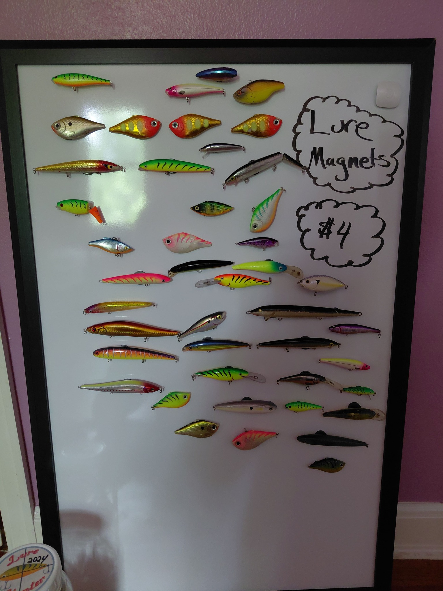 fish lure refridgerator magnet Juju Fishing | Oversized Magnet for Fishing Magnetic Tackle Storage, Lures, Pliers, Gun Holder the lure looks life Refrigerator magnets made from broken