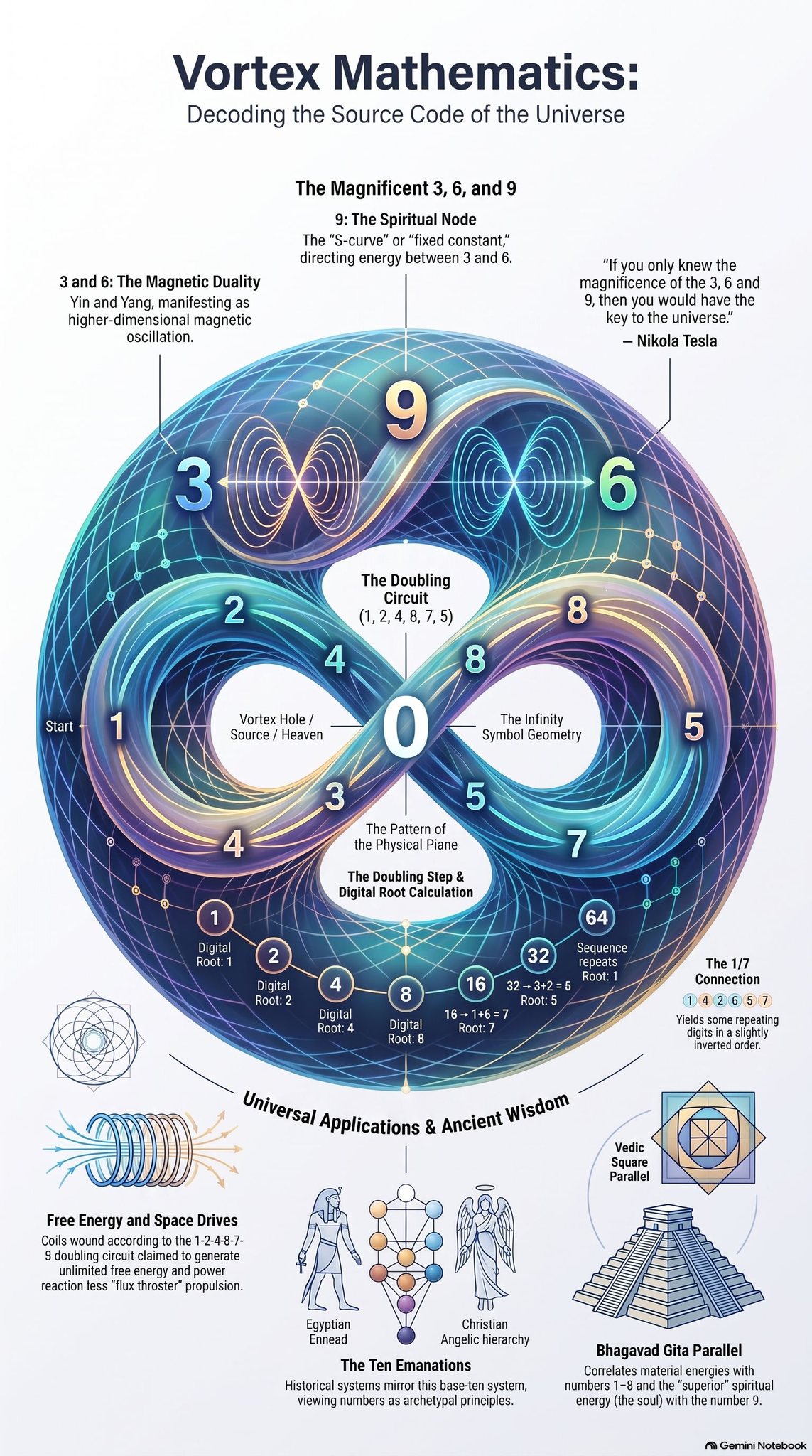 Vortex mathematics and sacred geometry