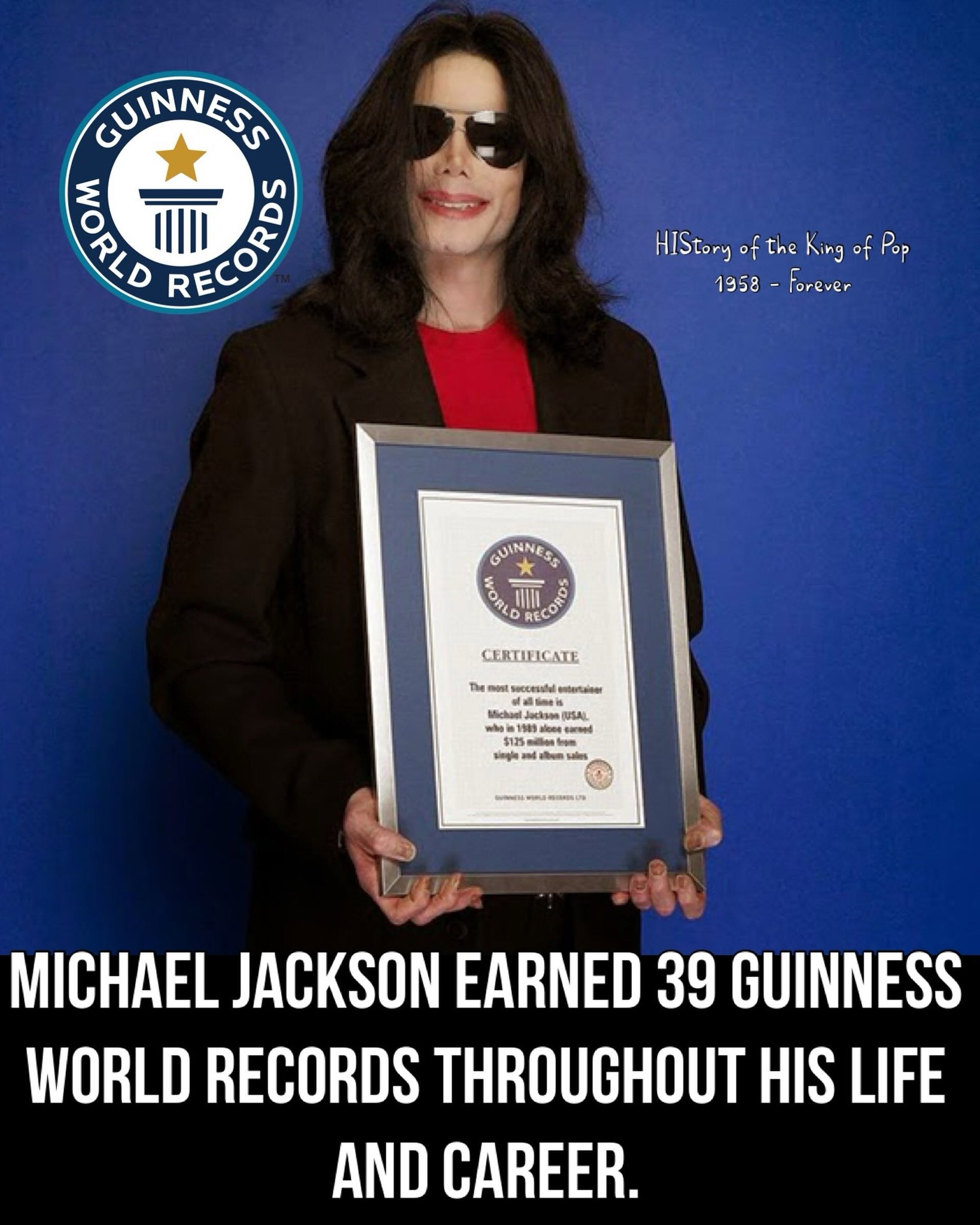 Michael Jackson Fact Number 10: Michael has set 39 Guinness world