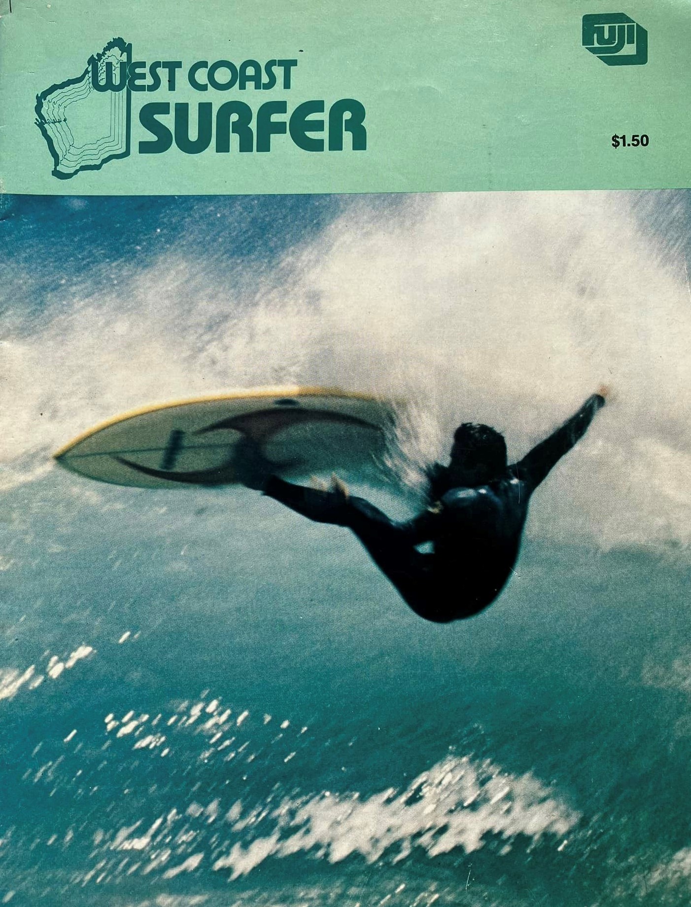 Ted Robinson's iconic surf pose at Hammerland in the 80s