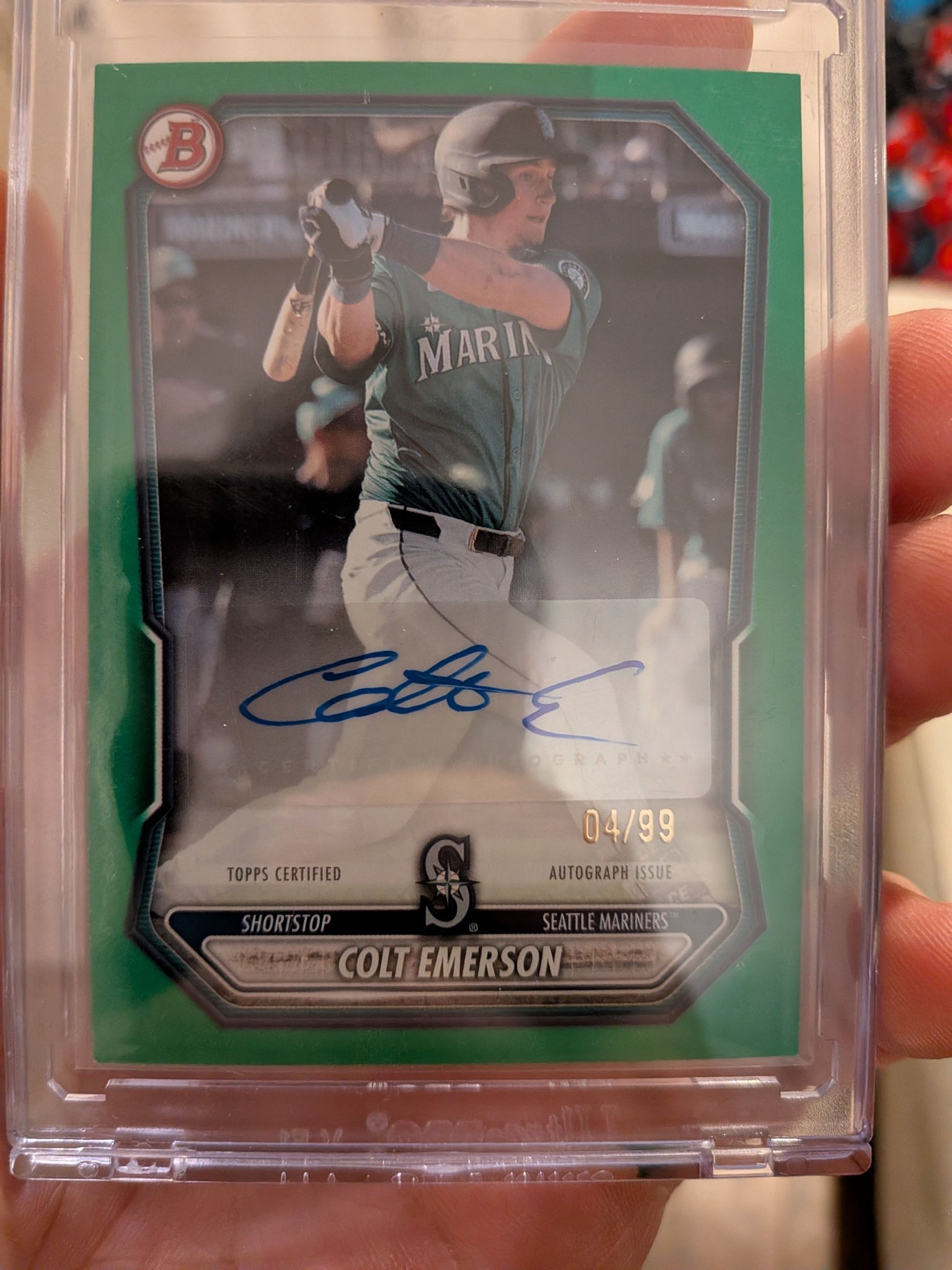 Finding a Colt Emerson autographed card at Walmart
