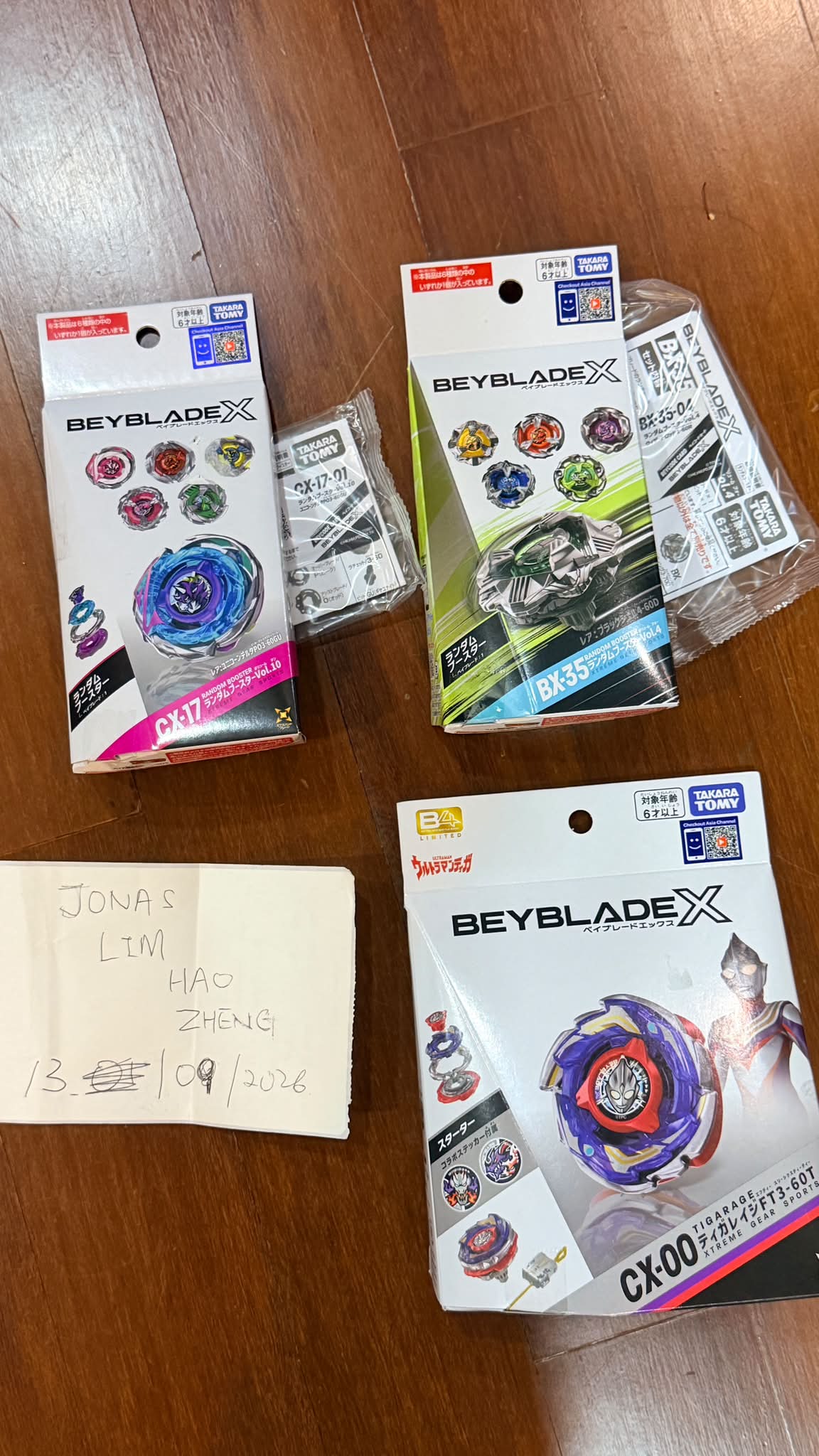 Beyblade X toys for sale: CX17-01 Unicorn, BX35-04 Wiro, CX00 Ultraman