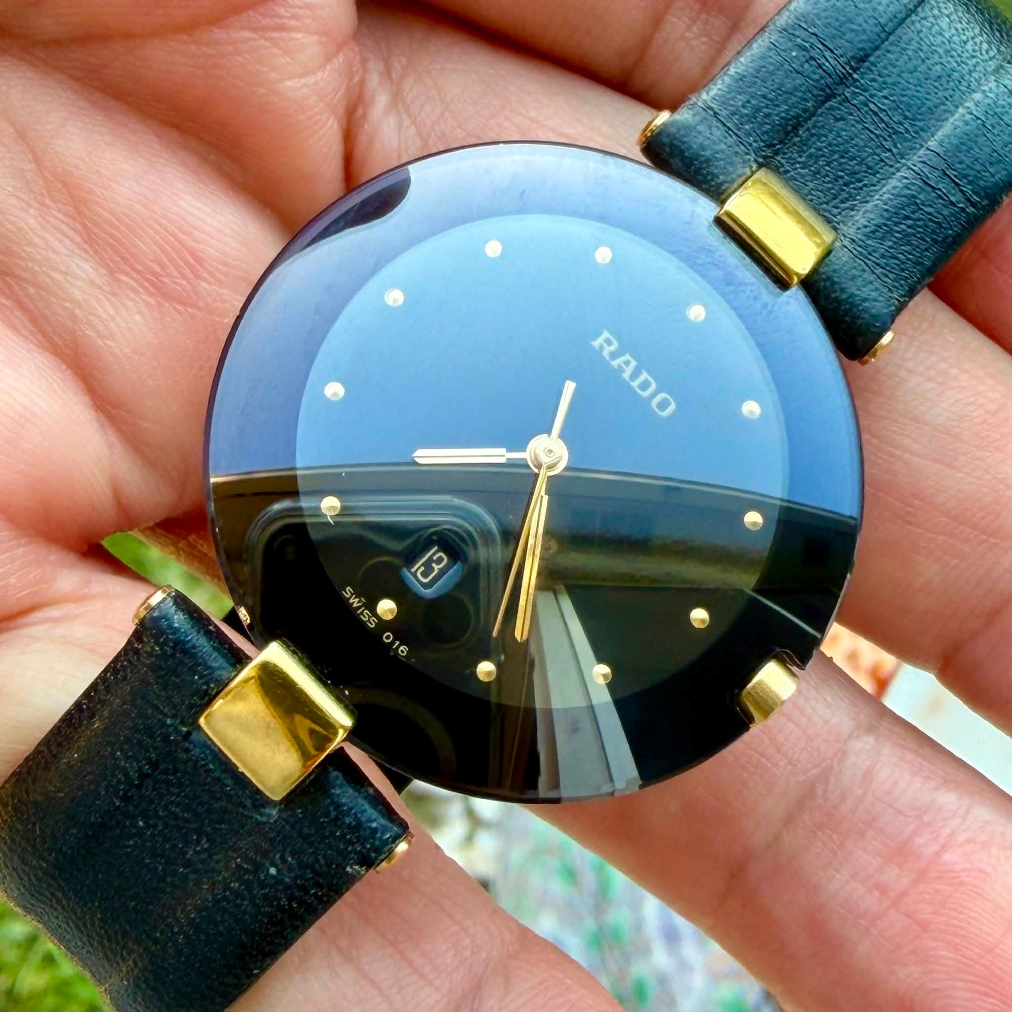 RADO Couple 129.4075.4N Gold Black Dial 33mm Quartz Men's Watch