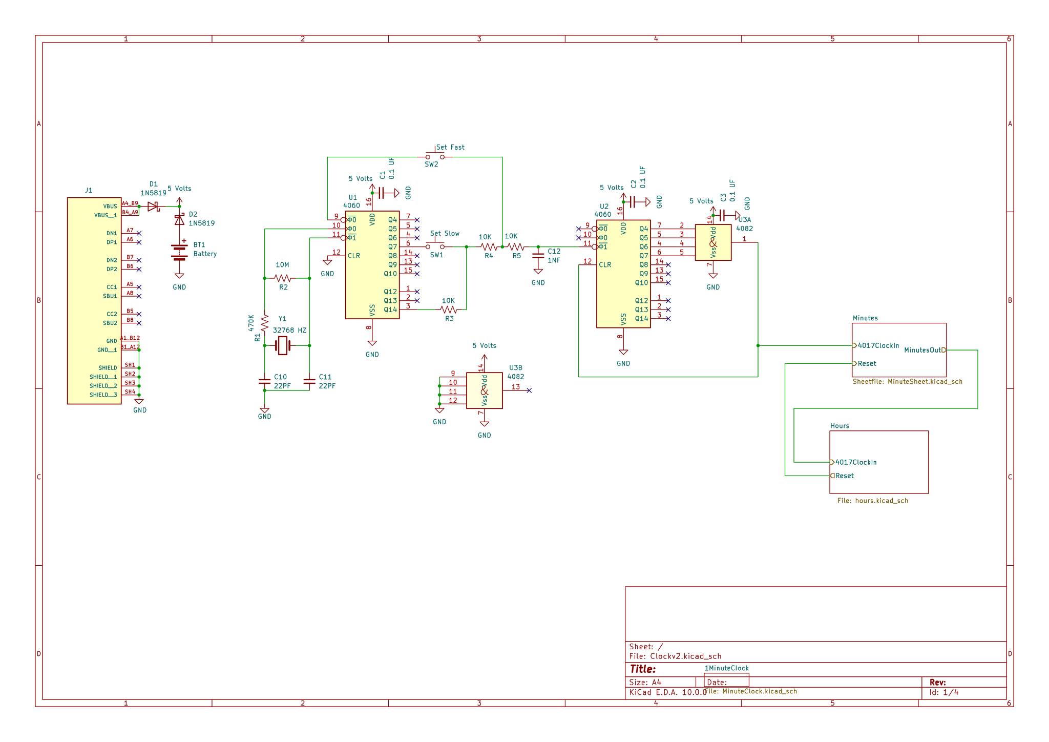 DIY Clock PC Board with 4082 CMOS AND Gate Modification