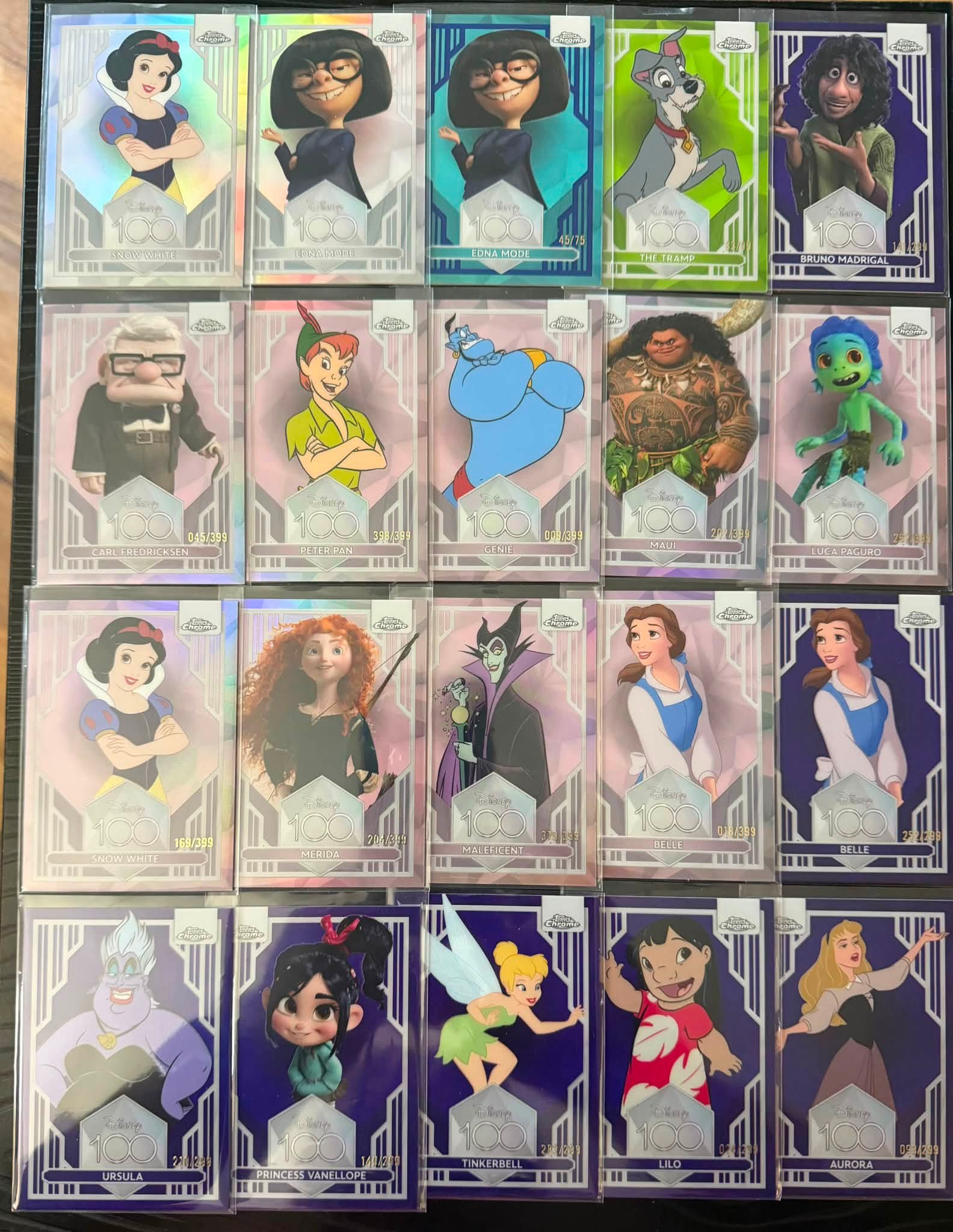 2023 Topps Chrome Disney 100 Pink Refractor Frozone card #72 of