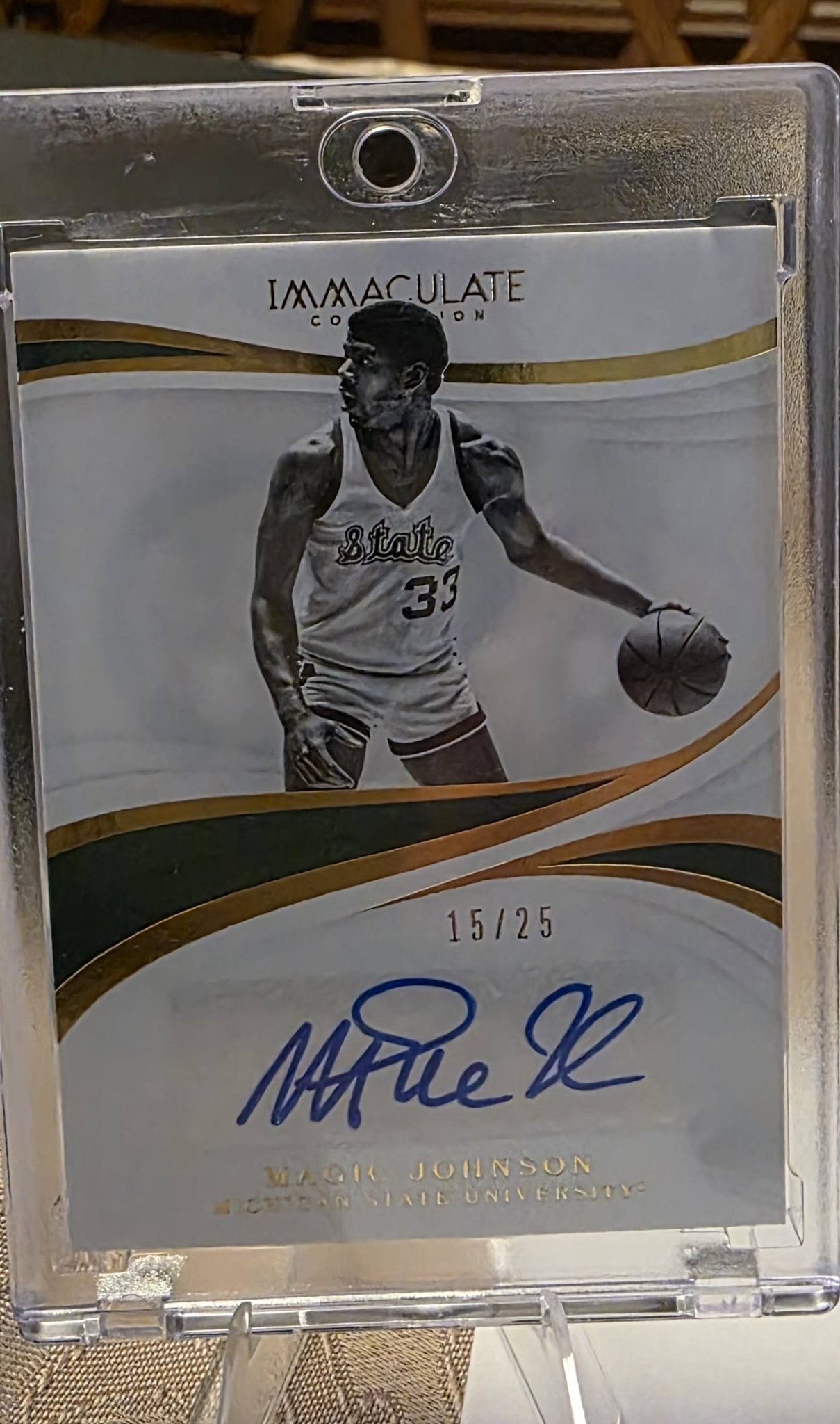 Magic Johnson, Larry Bird, and Kareem Abdul-Jabbar autographed 