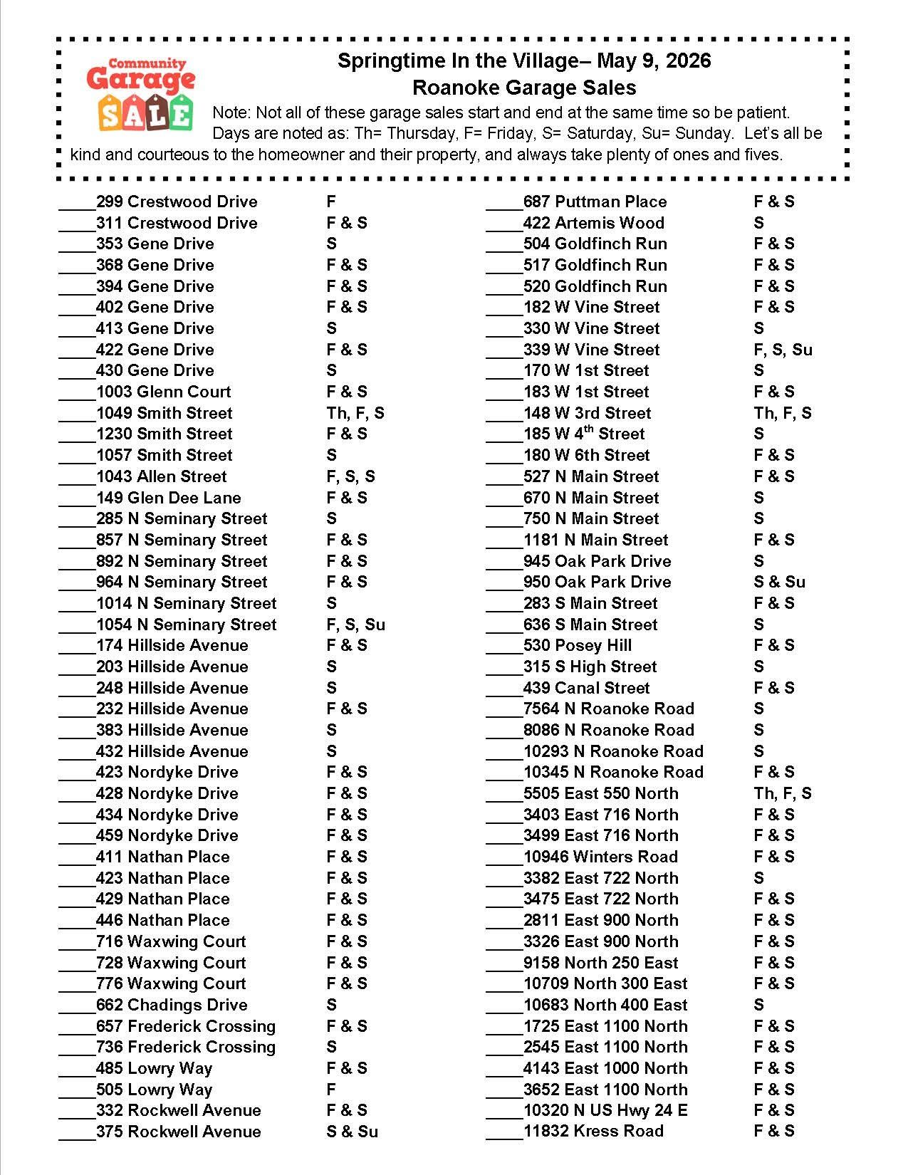 トップス GARAGE SALE series eagle support local Roanoke Indiana garage sale listings and photos