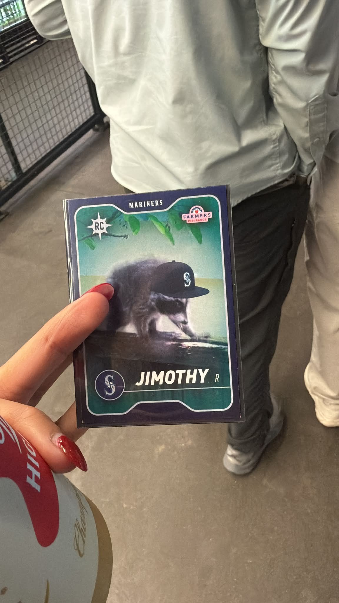 Anyone want to trade a jimothy card for a humpy shoulder plushie? 🦝🐟