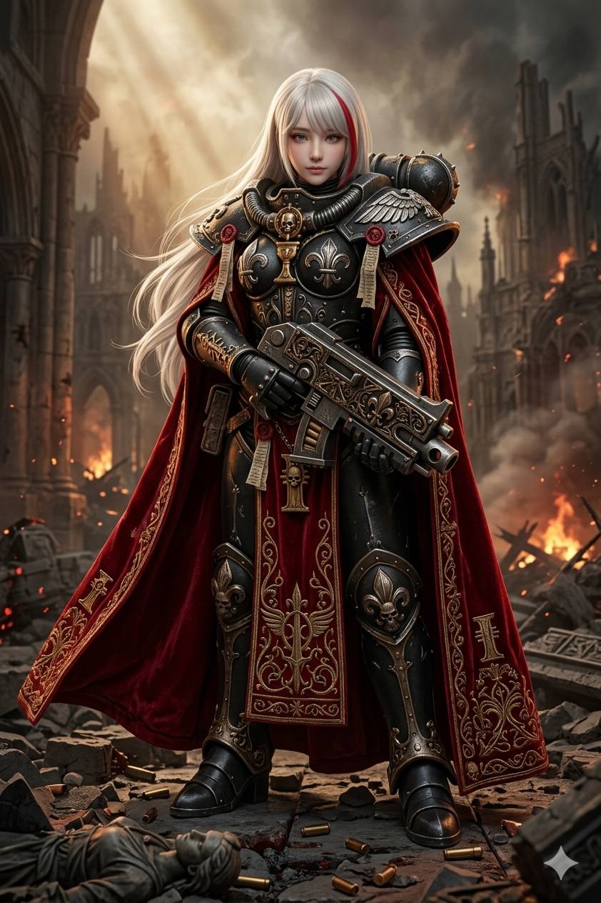 Warhammer ordo black sakura armor art