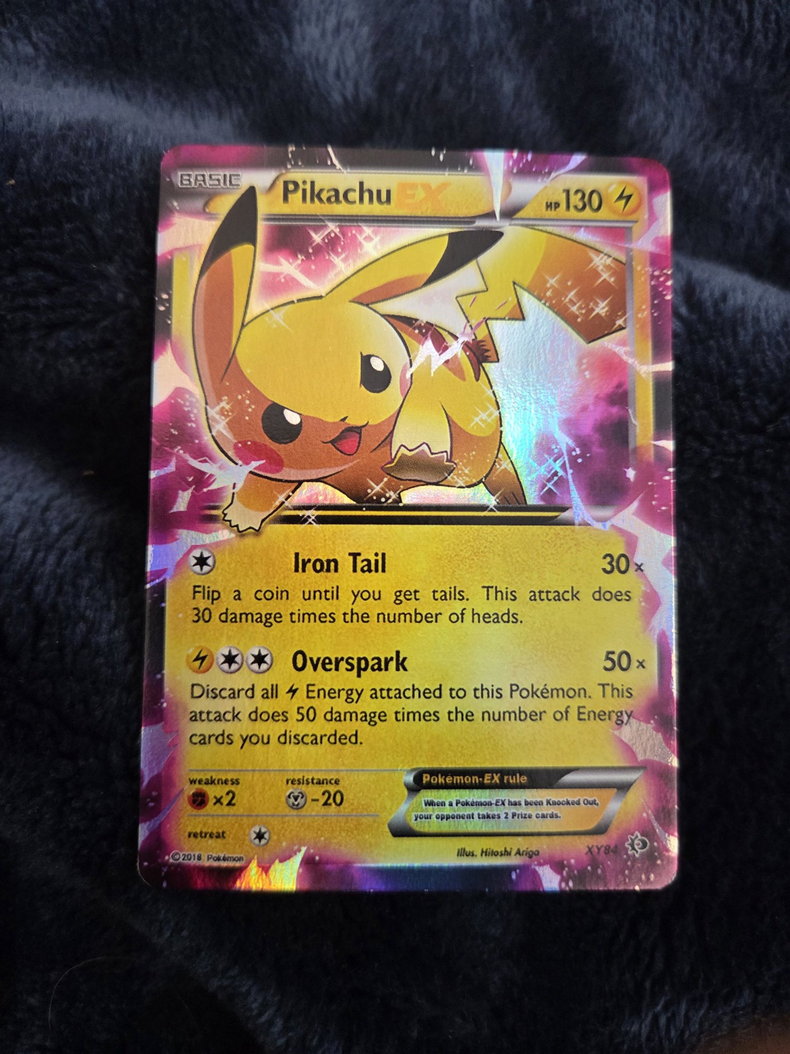 pikachu pokemon card iron tail Pokmon Ex XY124  Grail Collectibles AZ Protected in magnetic acrylic case and featuring a striking image of the captivating character Pikachu - gamerslayer1111