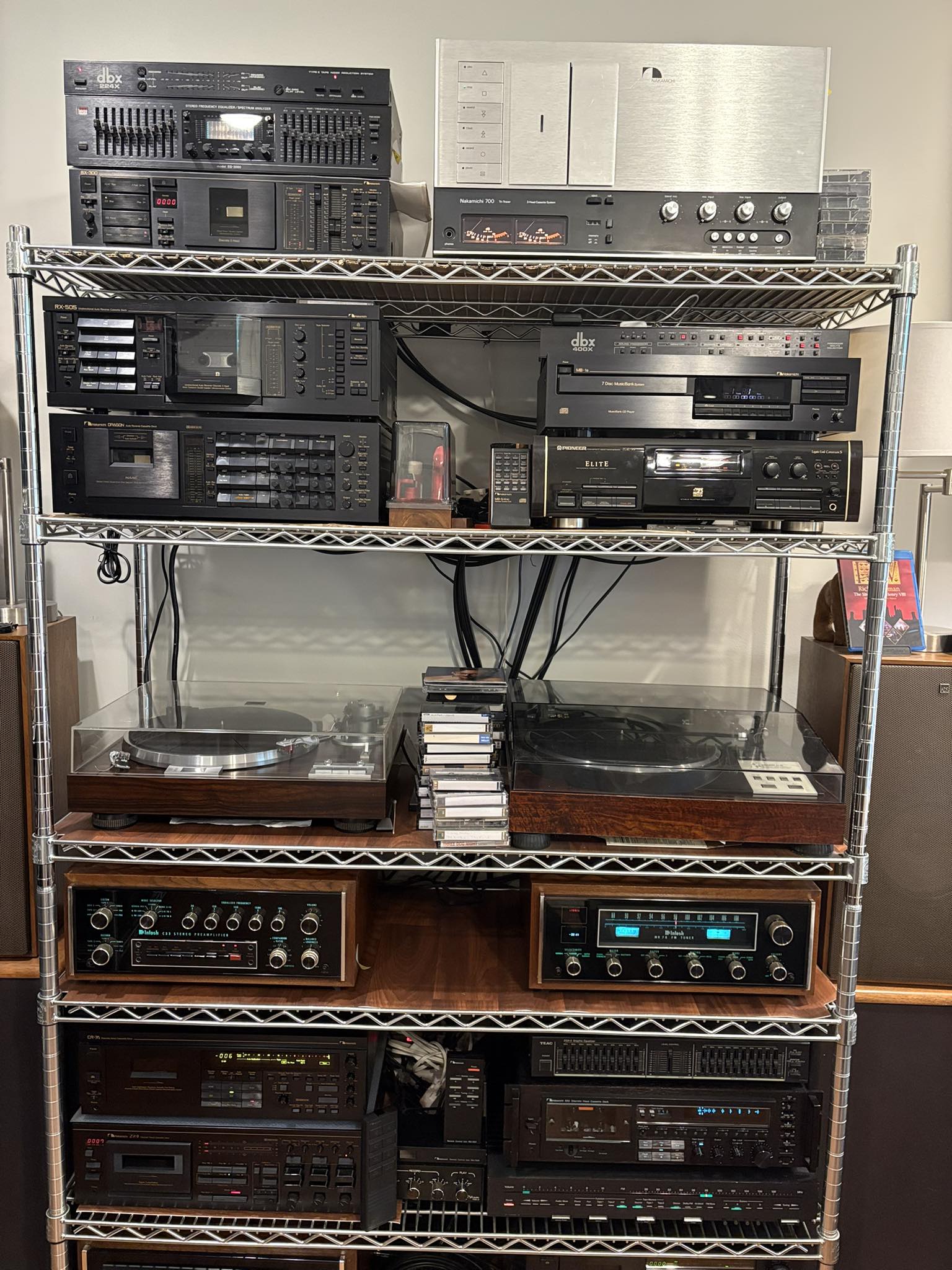 Nakamichi cassette decks and vintage audio equipment collection