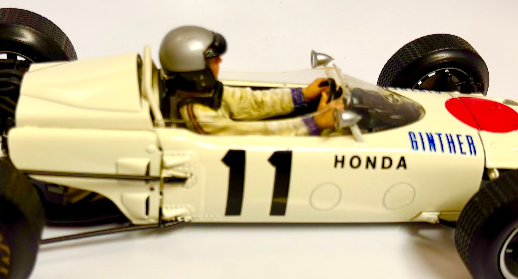 Tamiya 1/12 scale Honda RA272 model from 1965 Mexican Grand Prix