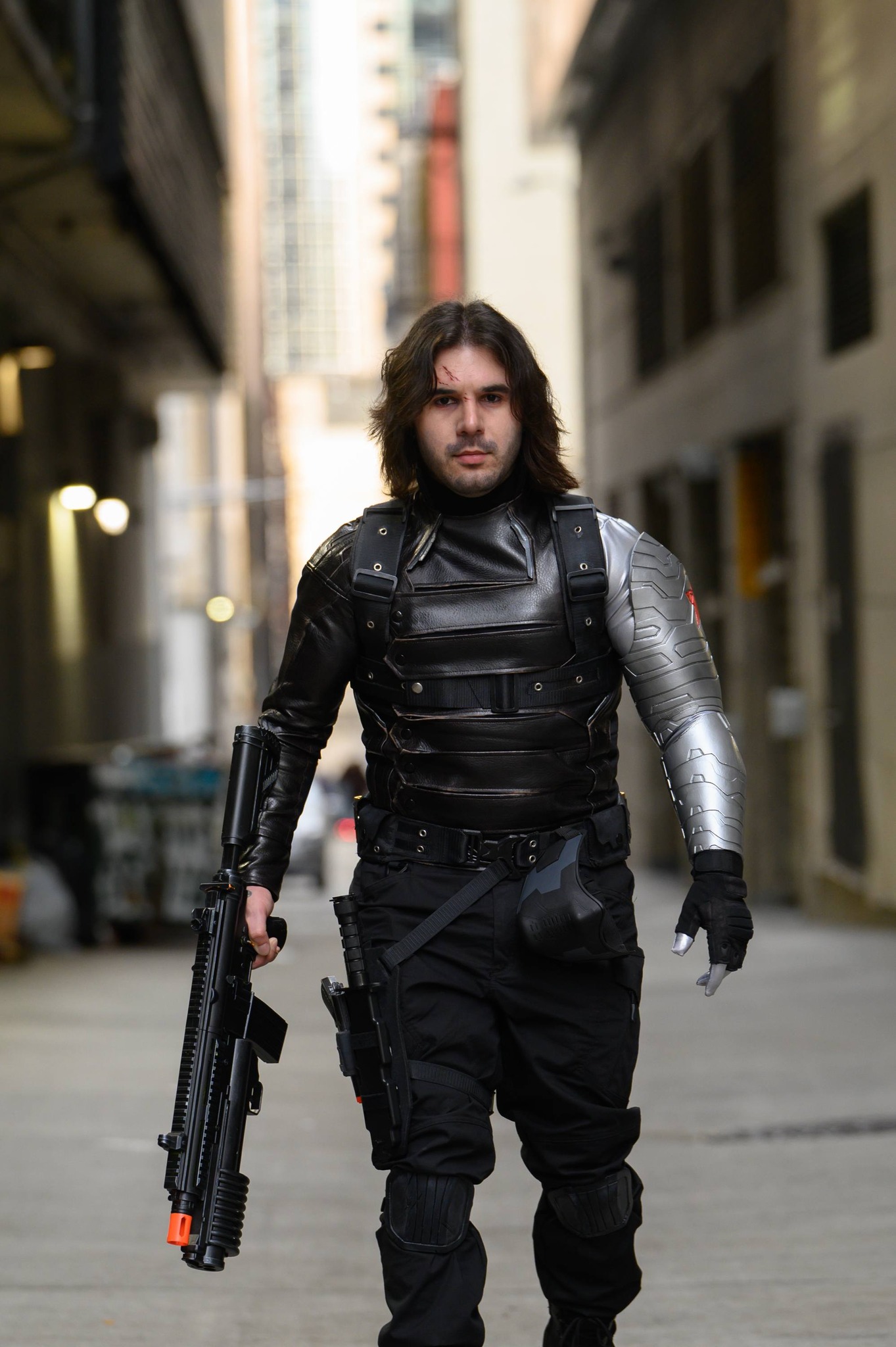 winter soldier dress up Bucky Barnes cosplay from The Els PW 24995 The dress that deserves Length:16