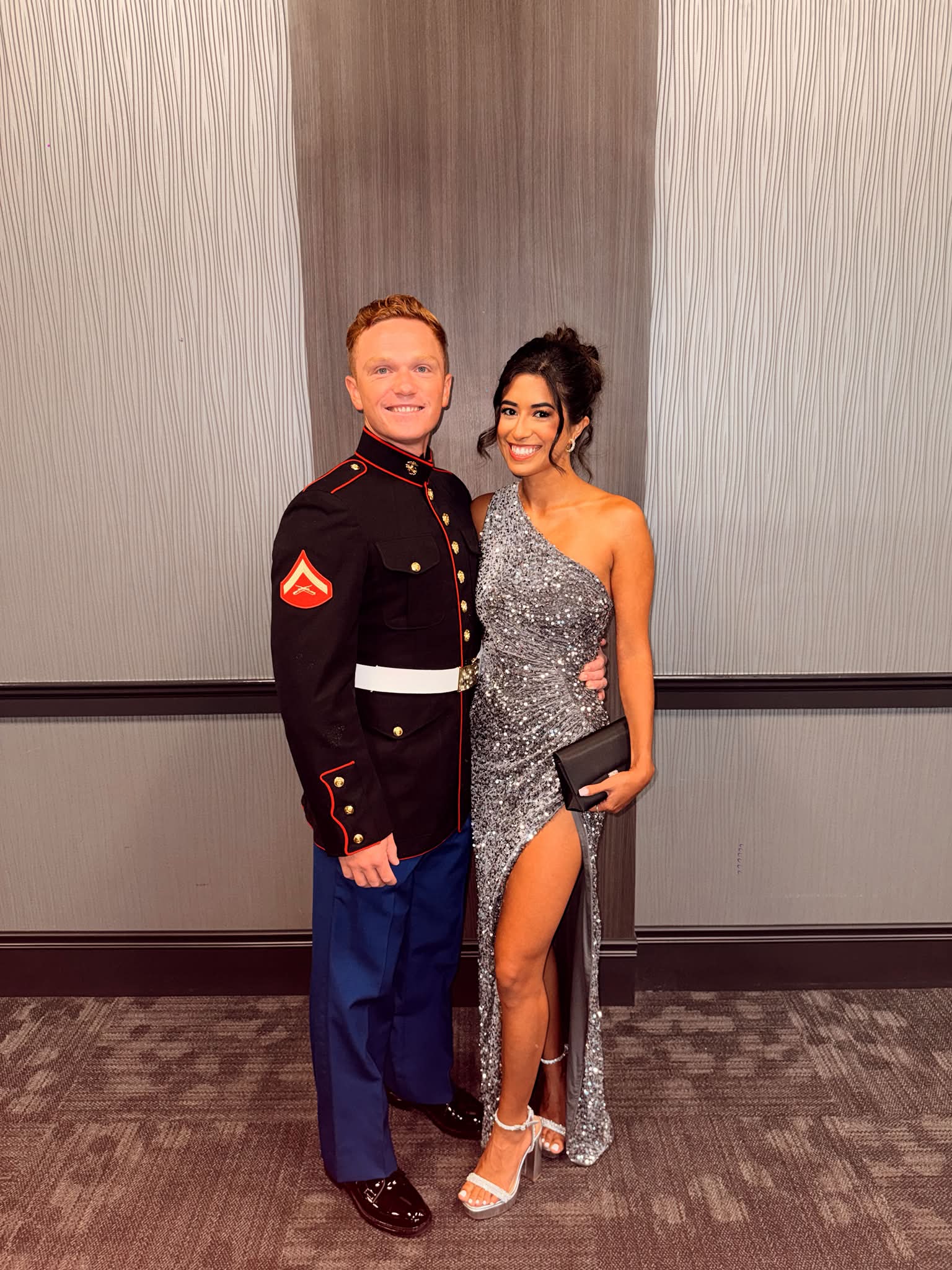 marine birthday ball dresses Our Princess and her at their first Marine Corp Ball. Thank you, to all our military for your service 🇺🇸 We love ya'll. ❤️ Military balls Color:Color N Eva Longoria's Flamin' Hot dres