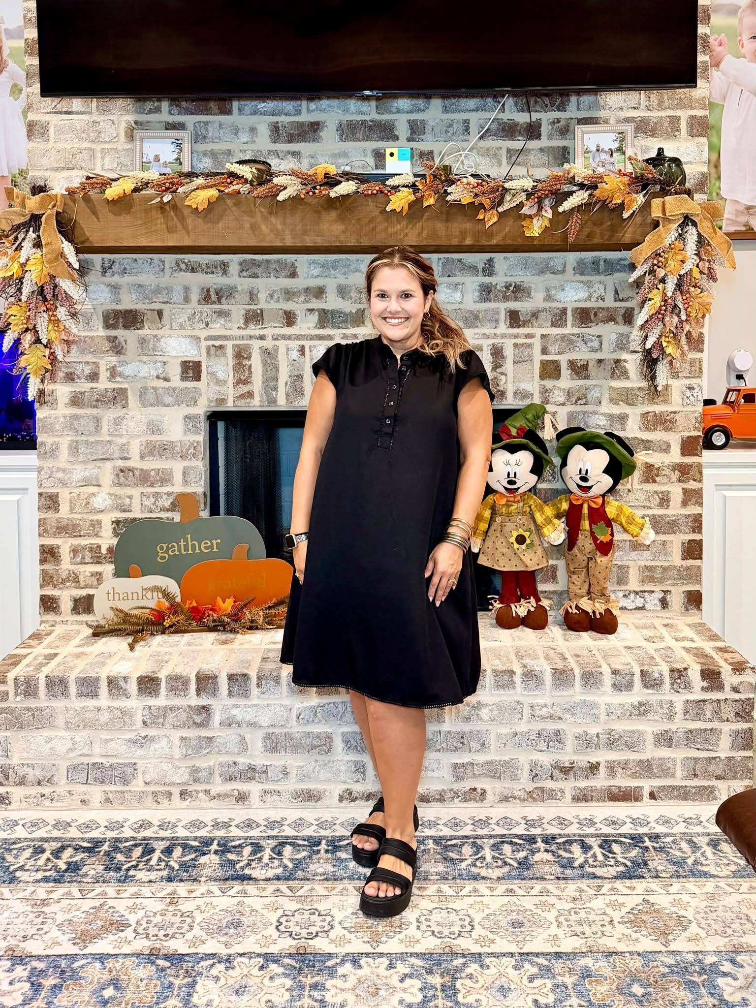 affordable little black dress at Walmart 100% polyester Pearl Women's Elegant A-Line Maxi Waist Size:30W