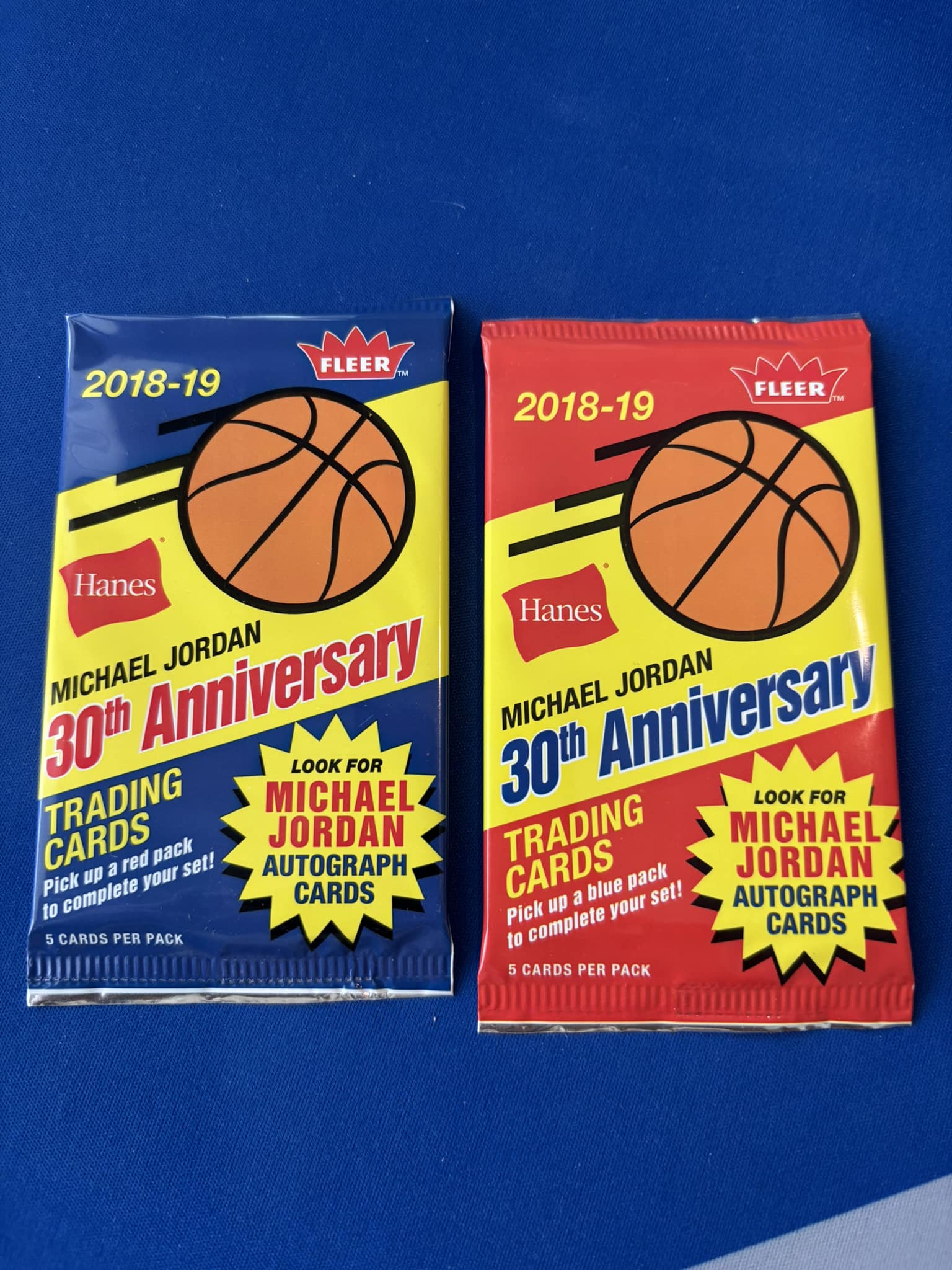 Are autos found in Jordan Hanes packs?