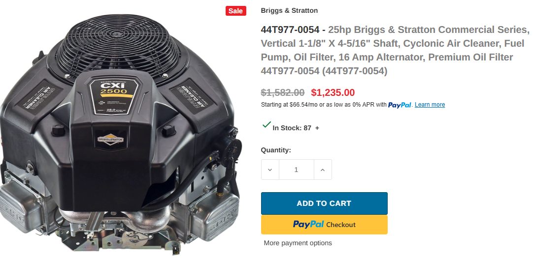 Used Exmark Lazer Z Zero-Turn Mower Motor Replacement