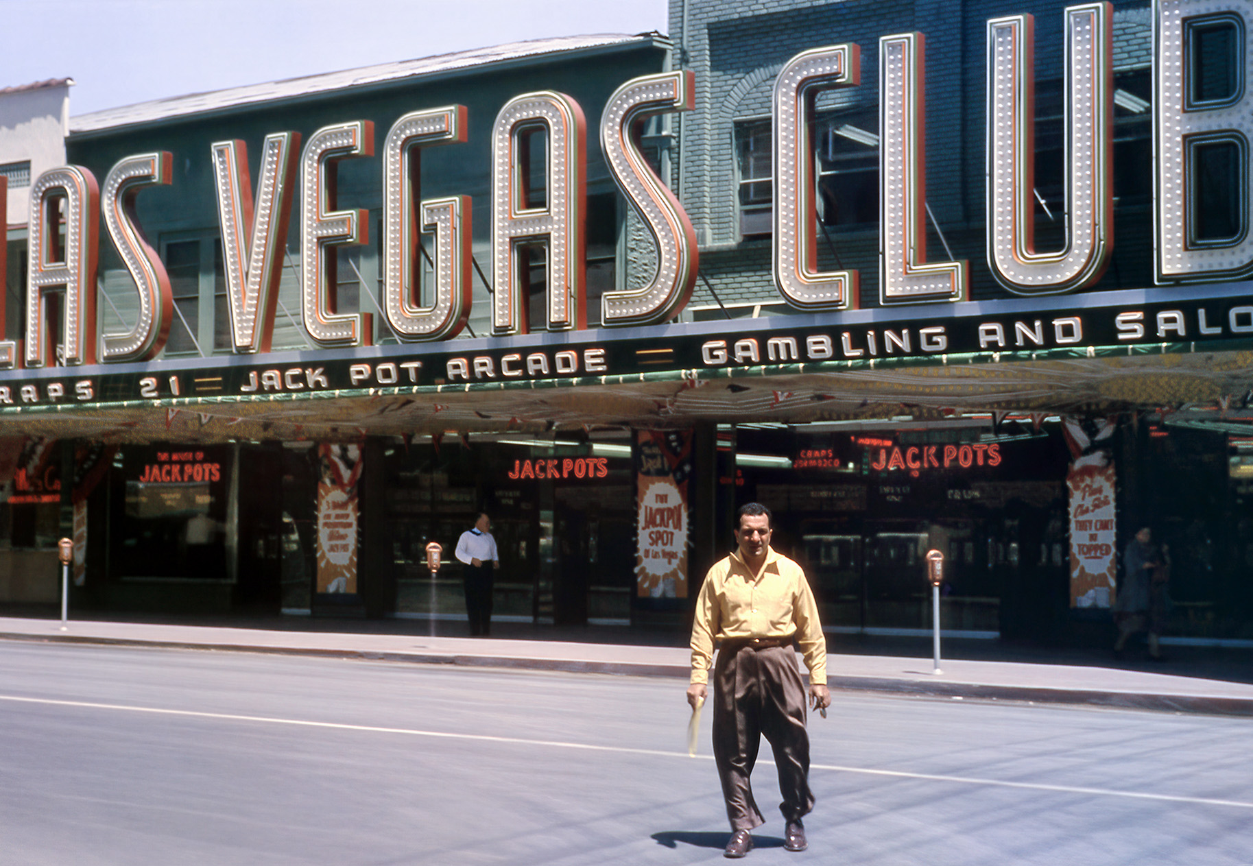 Las Vegas Club オールドデック Las Vegas Club, Fremont Street, Las Vegas, May 11, 1956