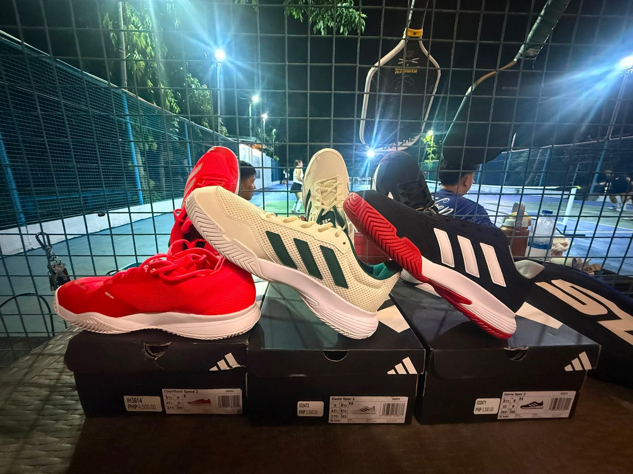Lightweight Adidas Multix sneakers in light pink with white accents.