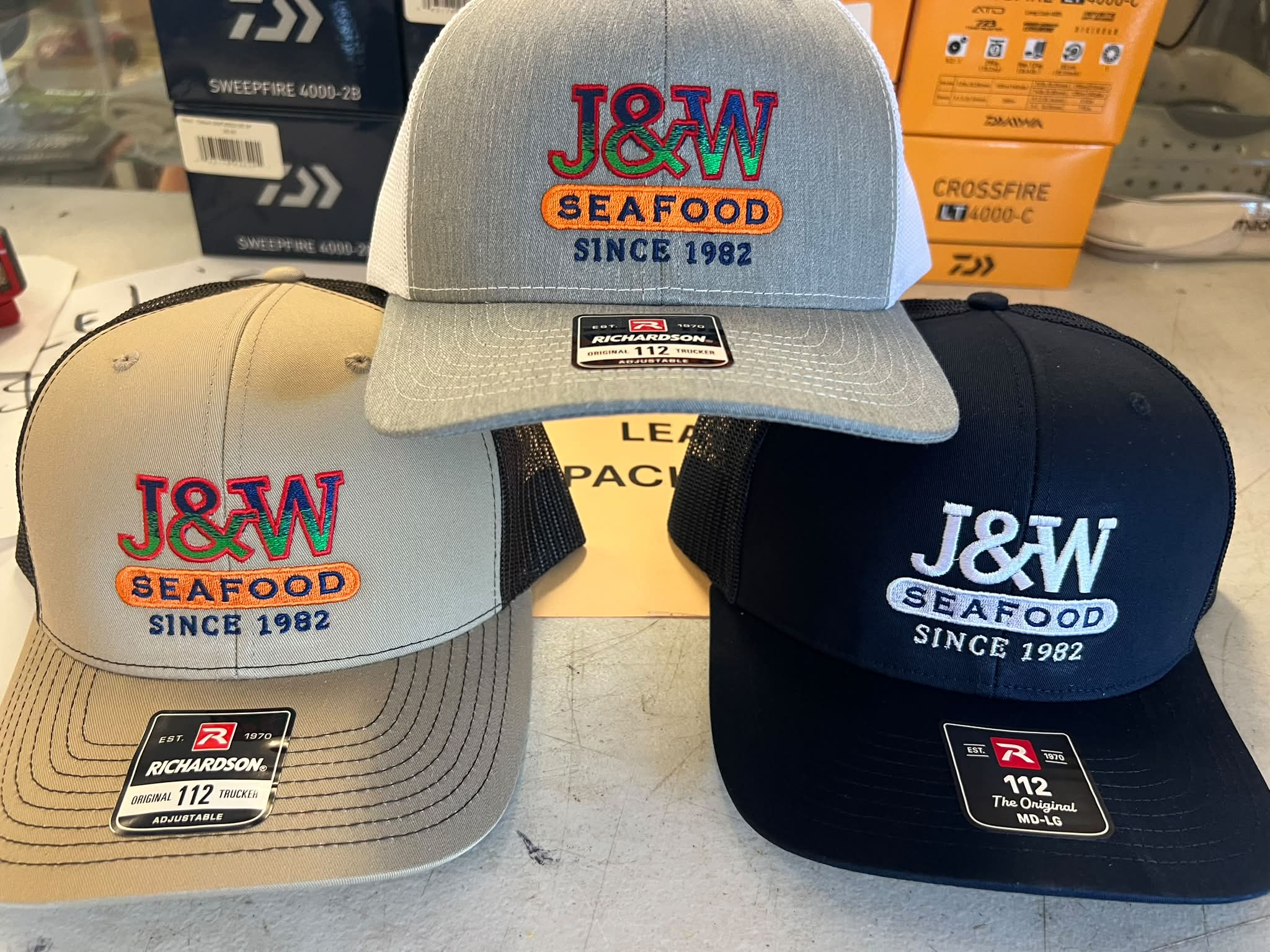 New J&W Seafood hats just arrived! 日 SWEEPFIRE SWEEPFIRE4000-28