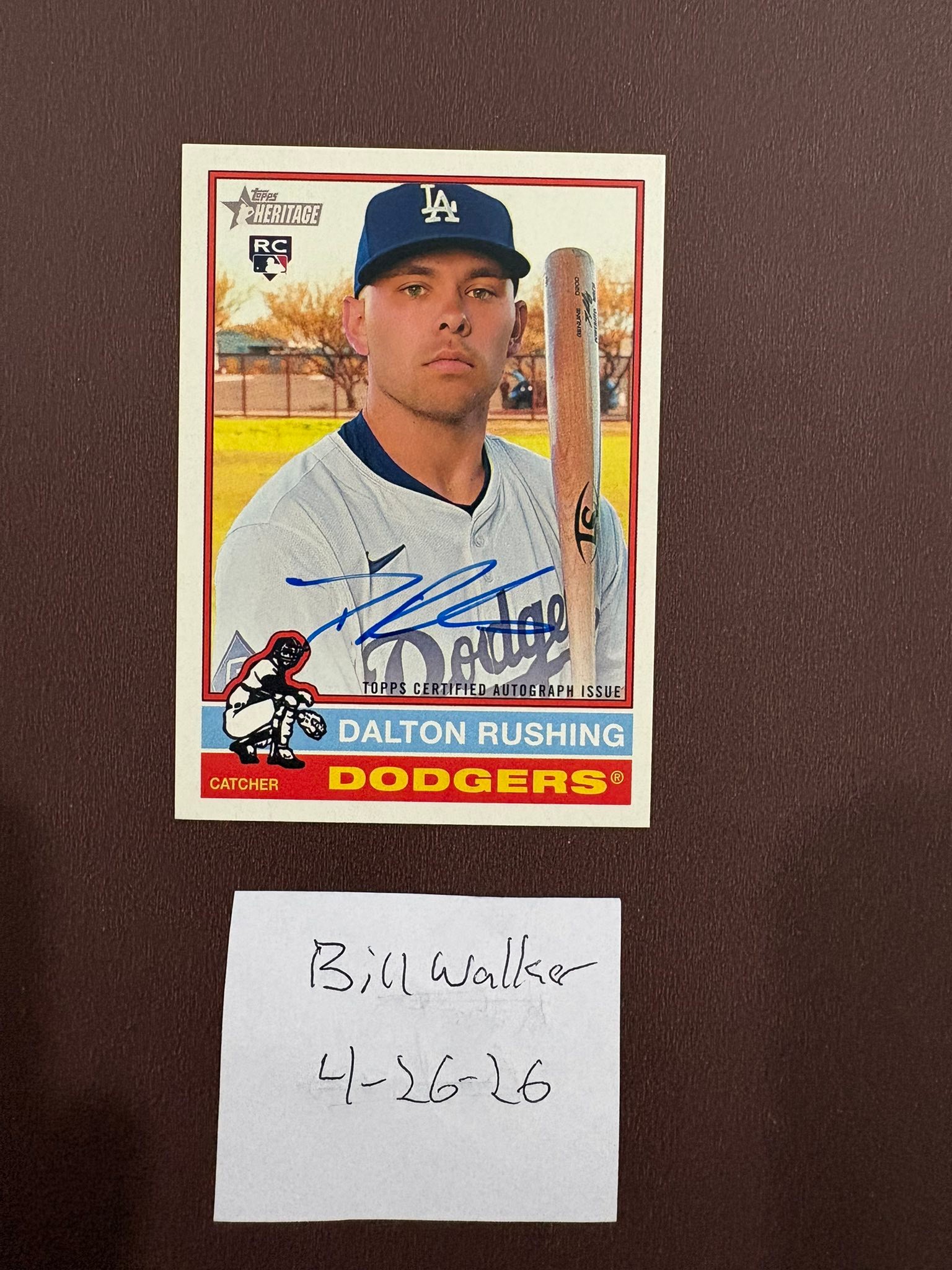 Dalton Rushing ROOKIE AUTO, On-Card Heritage - stunning - AUCTION ??