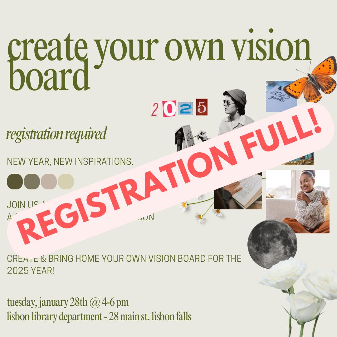 Lisbon Library Department - ️*REGISTRATION IS CLOSED!* ️ Our Vision ...