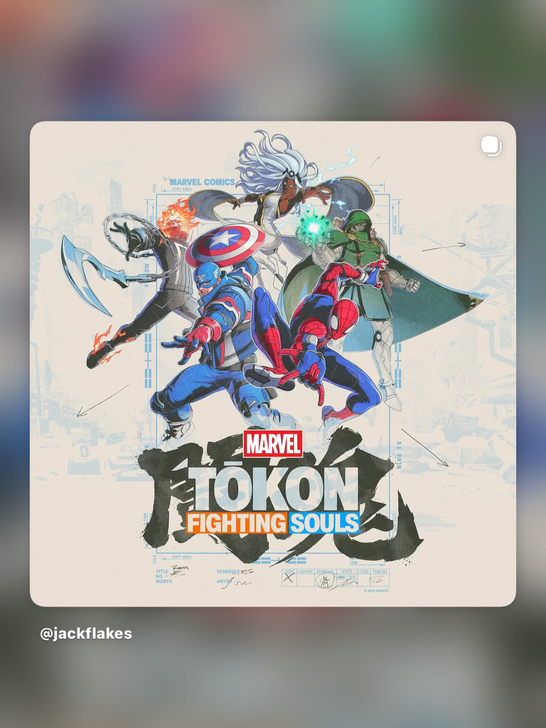 Jack Mulholland designed & pitched the concepts for Marvel Tokon