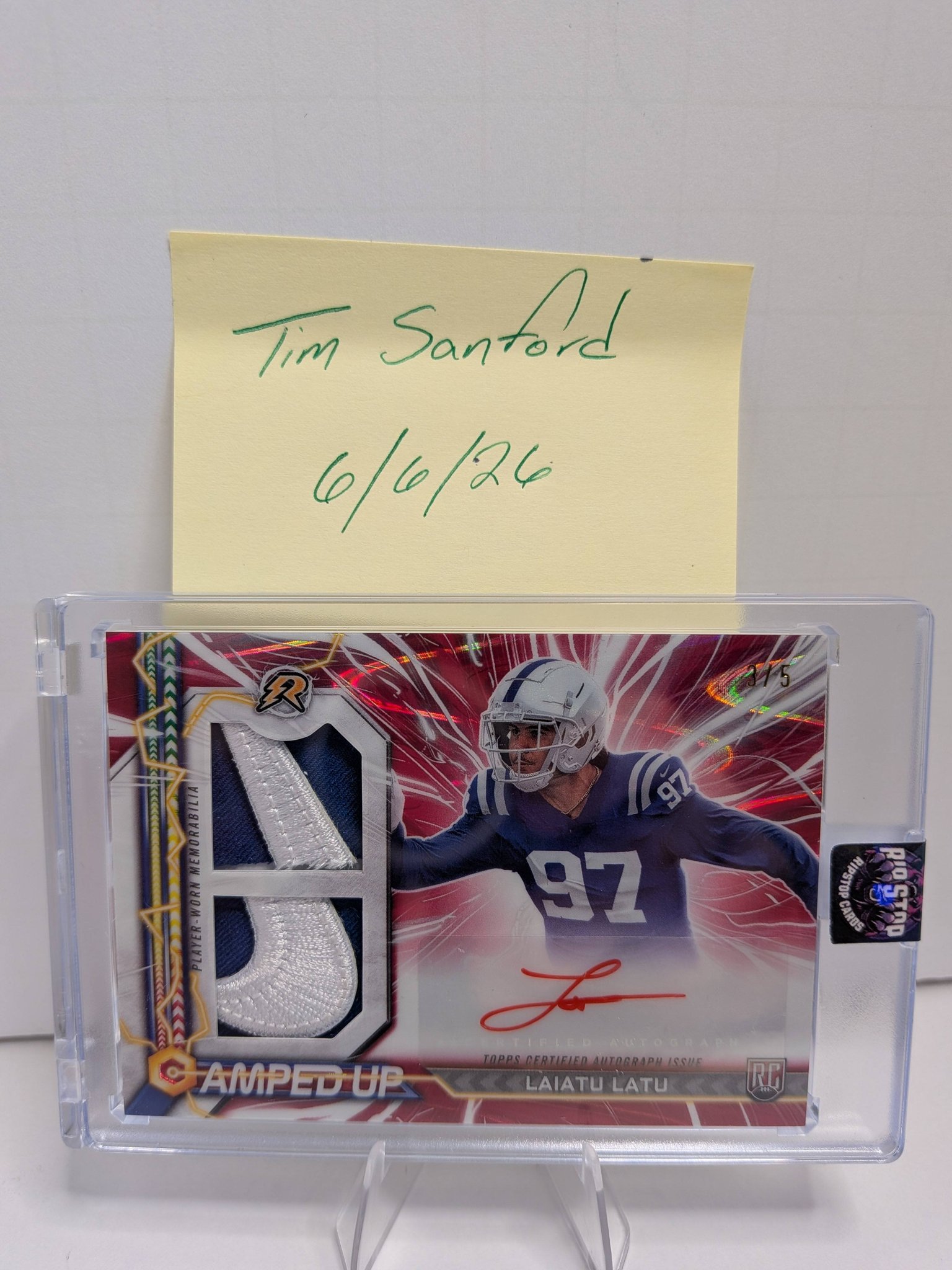 2025 Topps Resurgence Laiatu Latu Nike Swoosh RPA 3/5