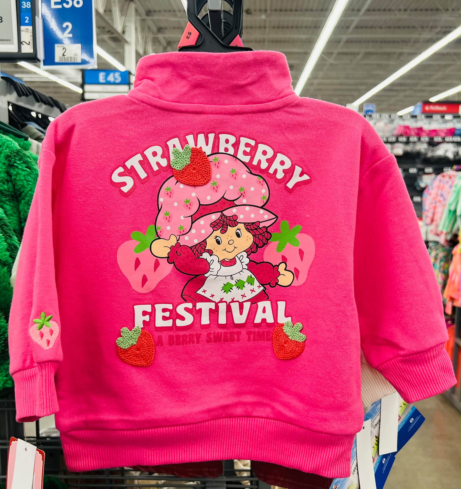 New at Walmart! The 🍓crocheted patches are #berrycute. ❤️🩷🤍