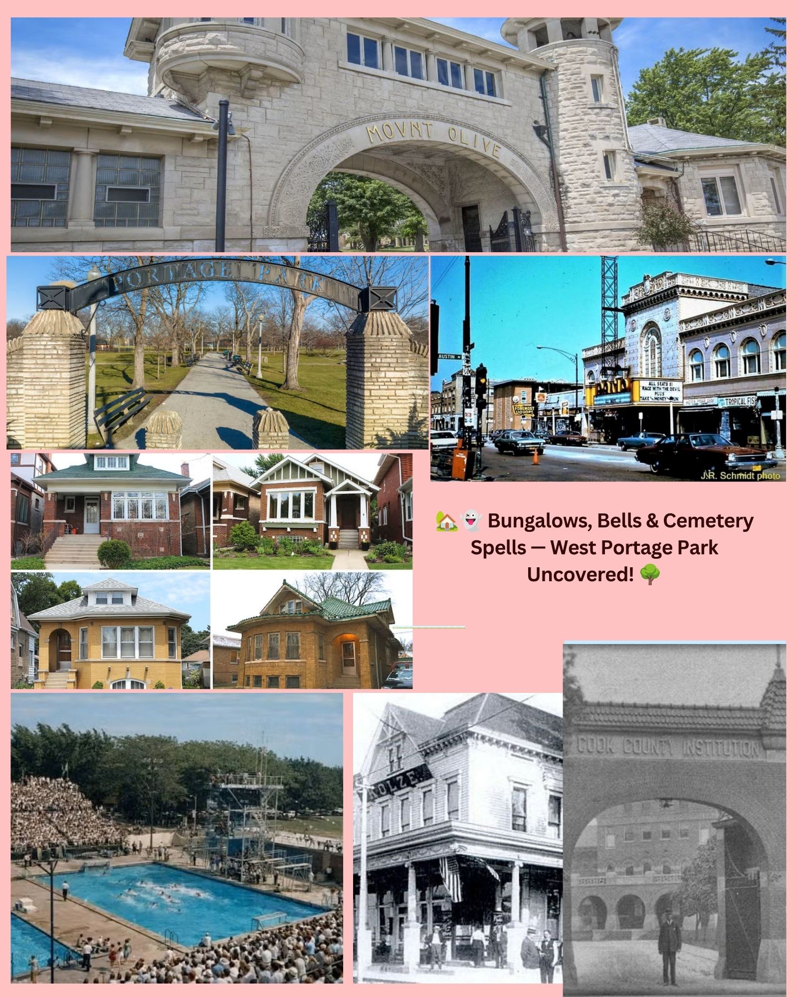 Historic Portage Park shopping district in Chicago