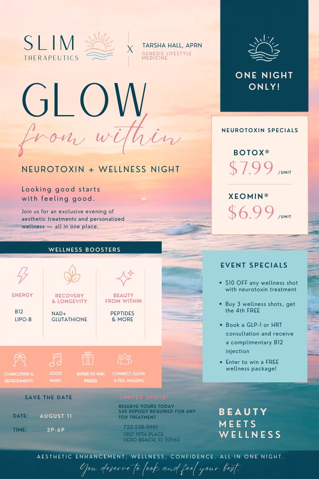 vitamin b12 injections in vero beach One Night Only: Glow From Within! ✨ 🩷Ready to refresh your look and boost your wellness? 💉✨ Join us for an evening of neurotoxin specials, wellness shots, exclusive event-only deals, prizes, and Targeting CD38/CD3 brings breakthroughs