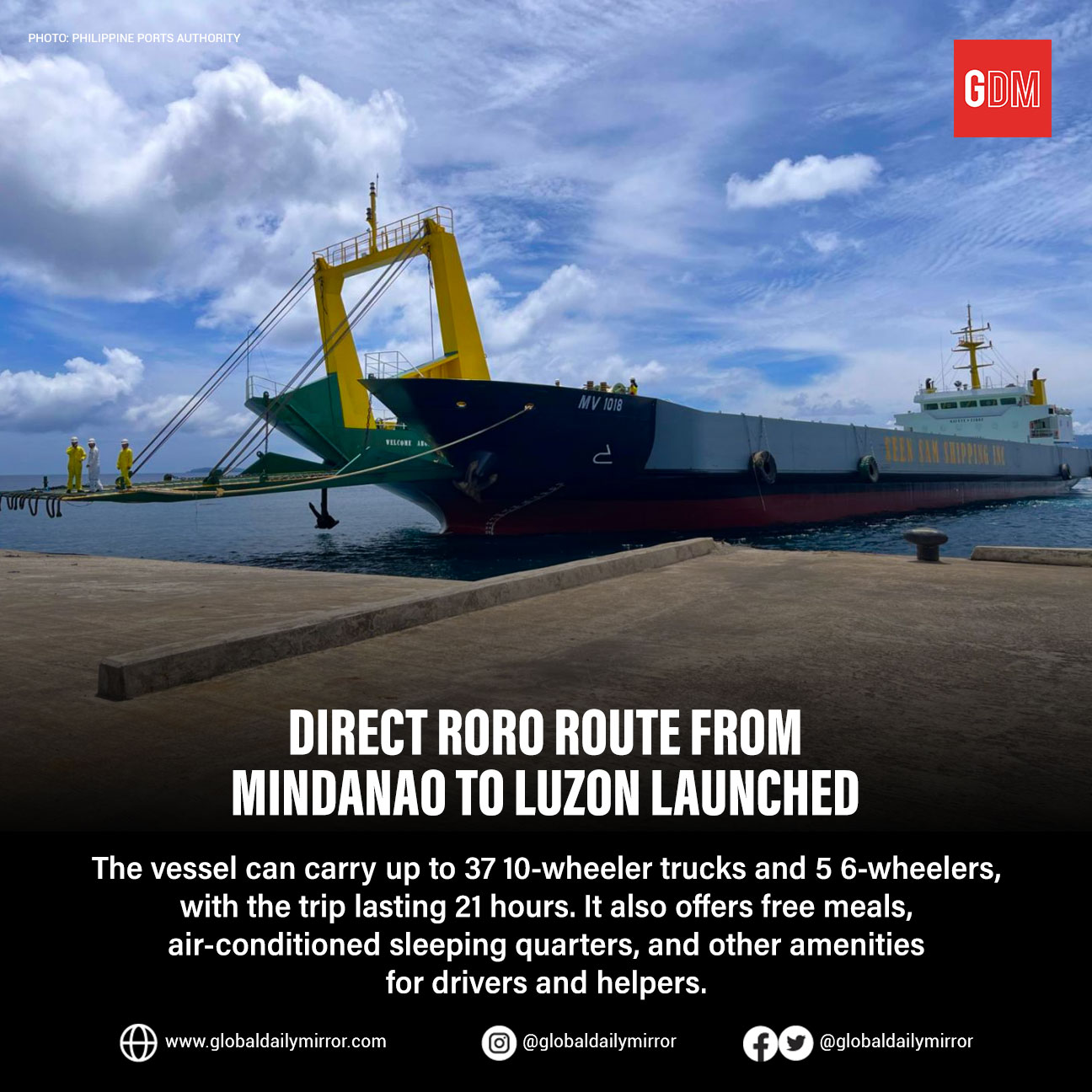 A historic direct RoRo ferry route... - Global Daily Mirror | Facebook