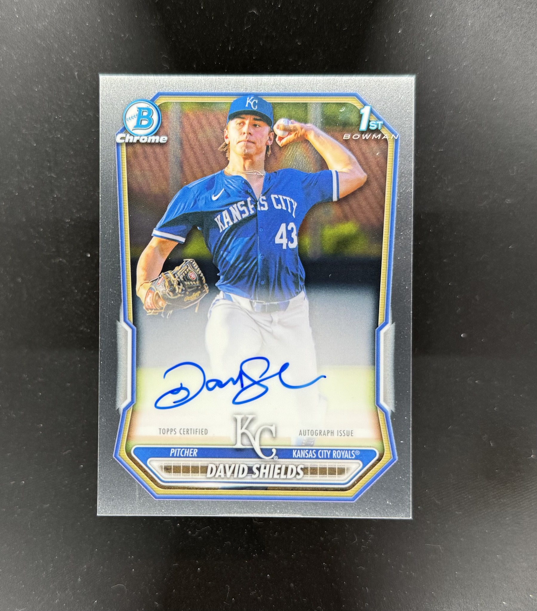 2026 Bowman David Shields 1st Chrome Auto auction