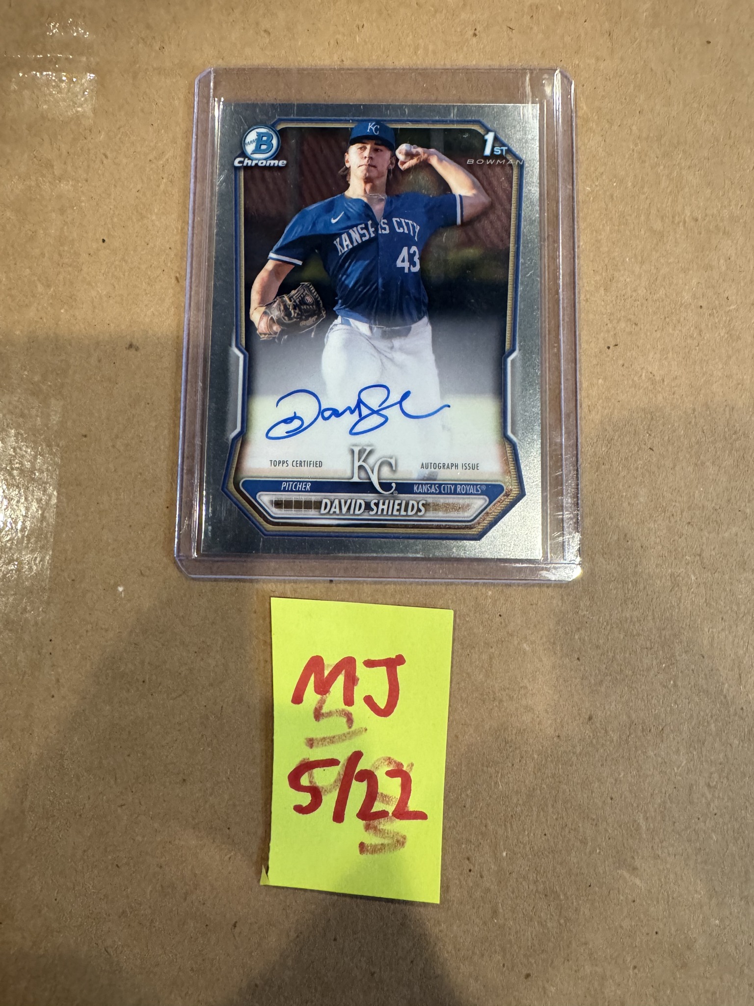 2026 Bowman David Shields 1st Chrome Auto auction