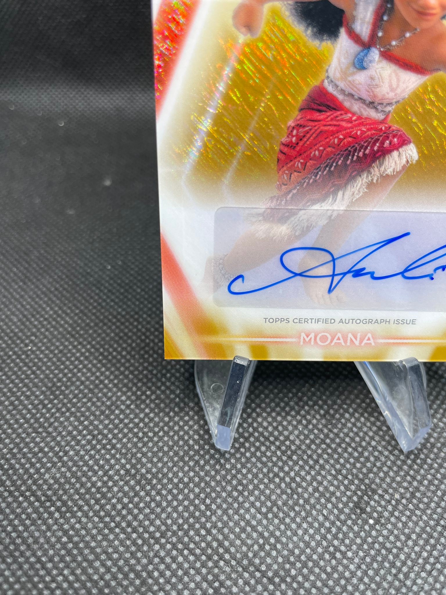 Topps Chrome Gold Wave Moana auto trading card for sale