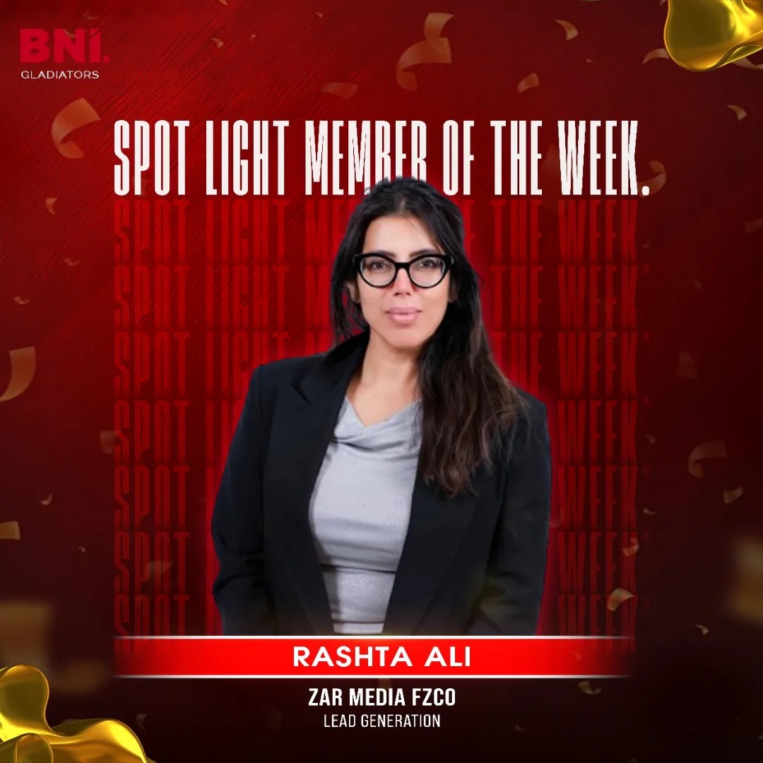 BNI - Meet Rashta Ali, the dynamic force behind ZAR Media FZCO! 🎉 ...