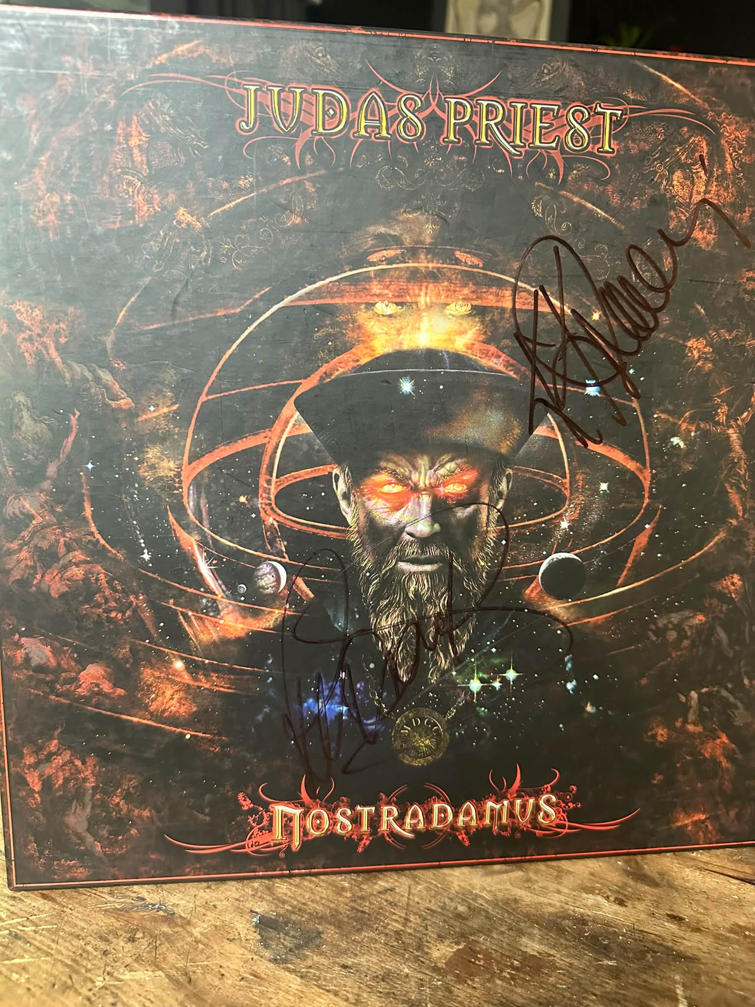 Judas Priest - Nostradamus Bosxet signed by Rob Halford & KK