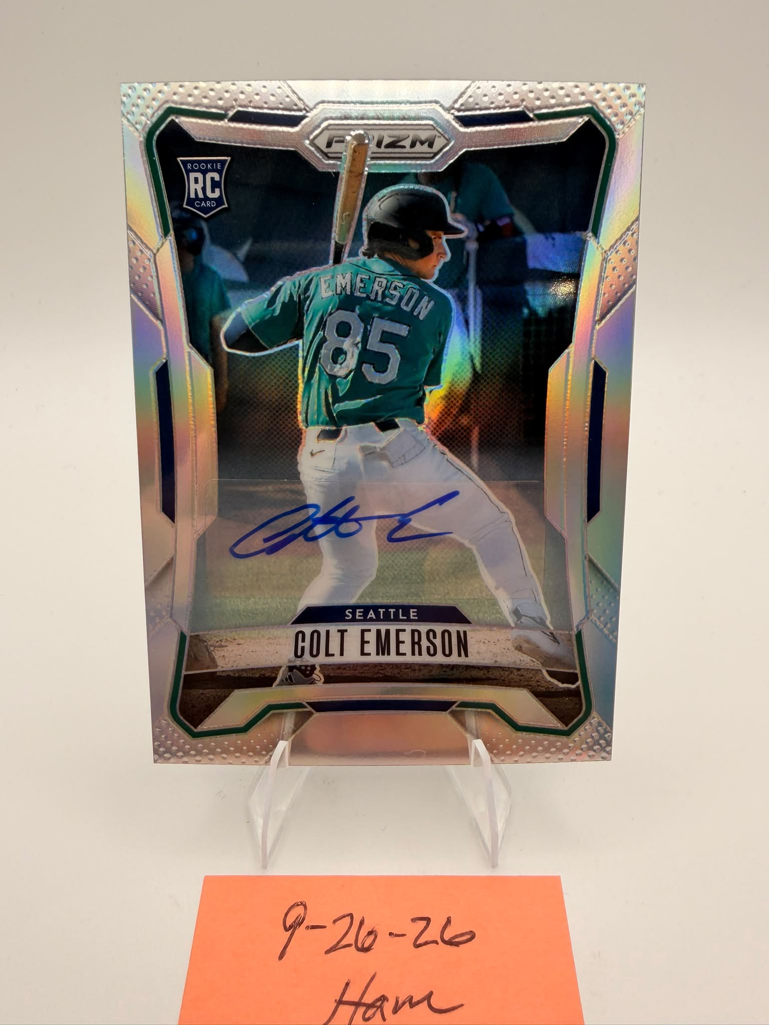 2026 Prizm Colt Emerson Silver Auto RC Auction - Mariners Rookie Card