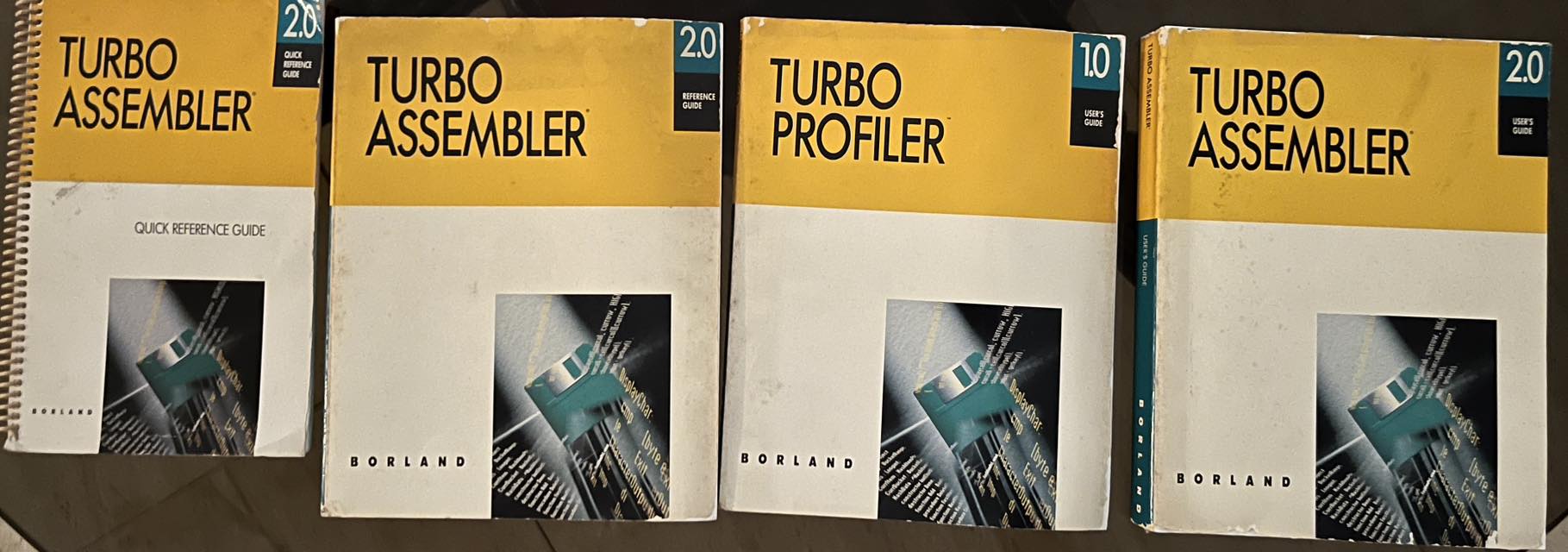 Vintage Turbo Assembler and Profiler technical books for retro