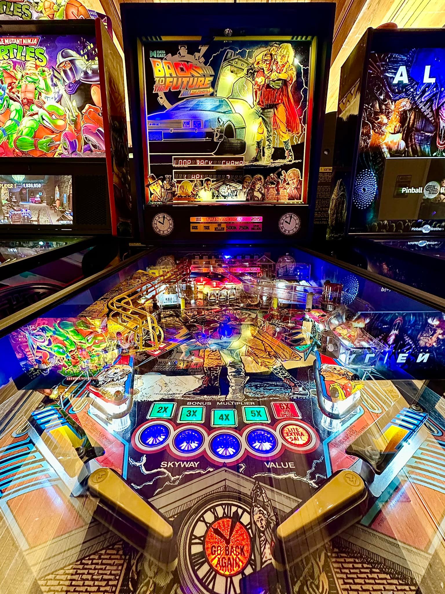 Back to the Future pinball machine 40th anniversary