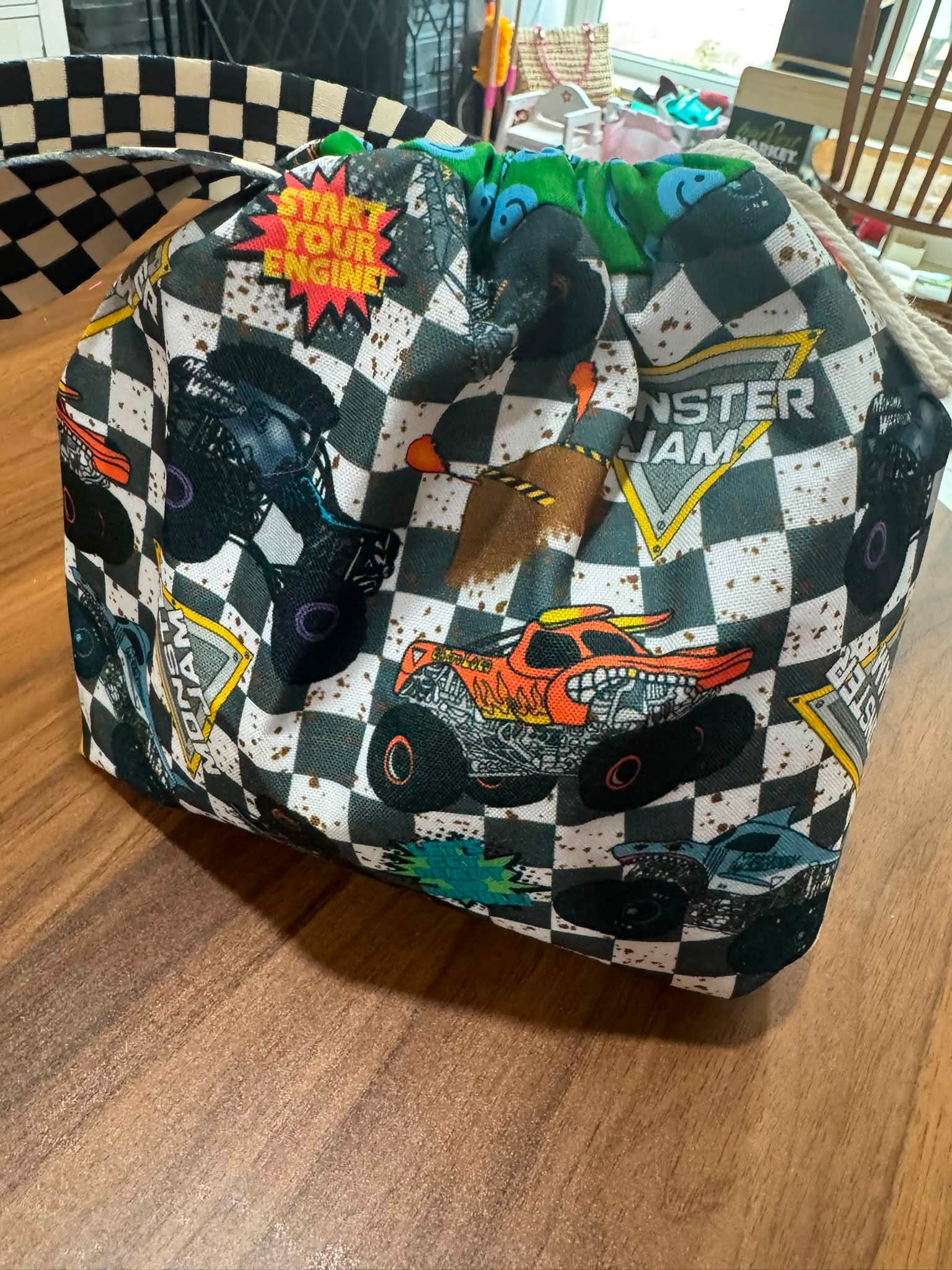 DIY drawstring bag for kids