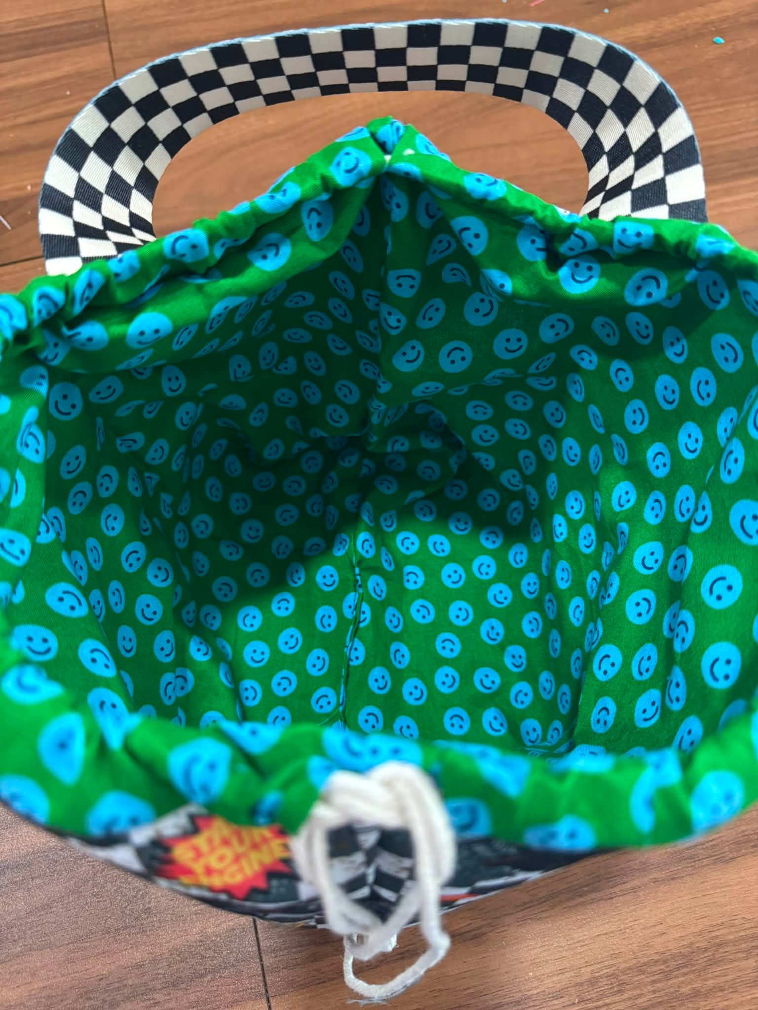 DIY drawstring bag for kids