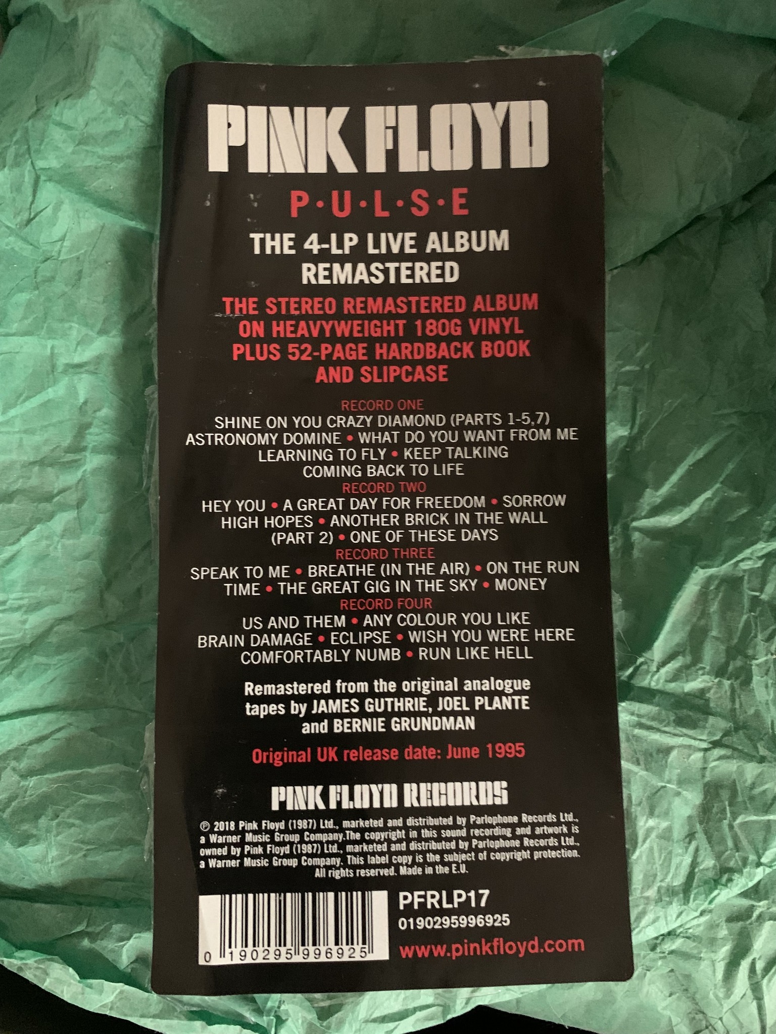 Pink Floyd PULSE 4x 180g vinyl box set reissue review