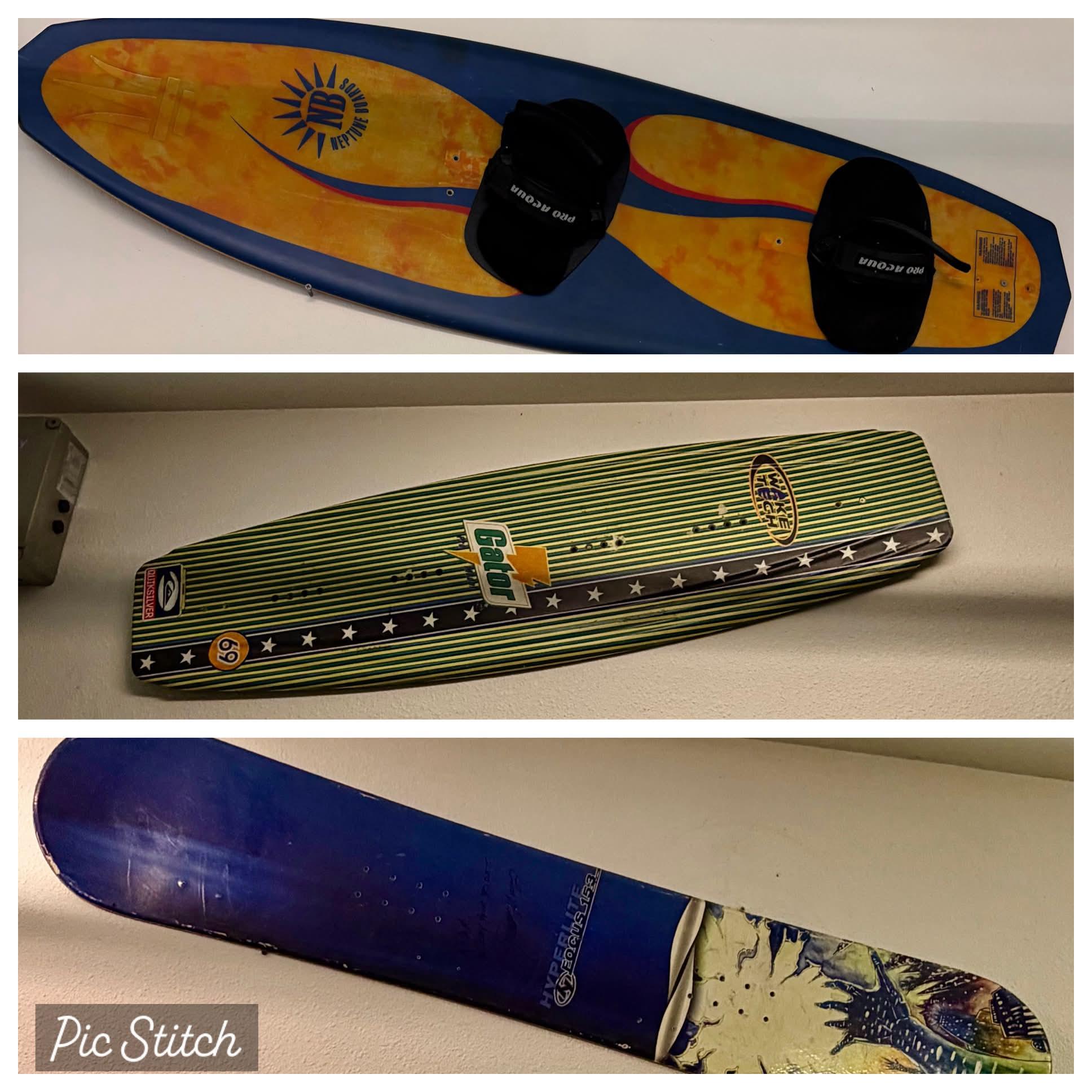 Vintage wakeboard collection: Neptune Scepter, Wake Tech Flight 69