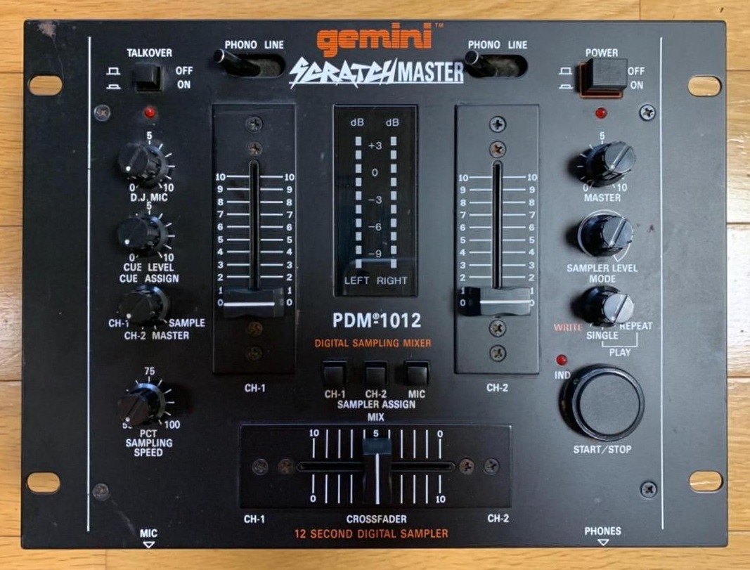 Vintage Gemini Scratchmaster mixer and early sampler experiences
